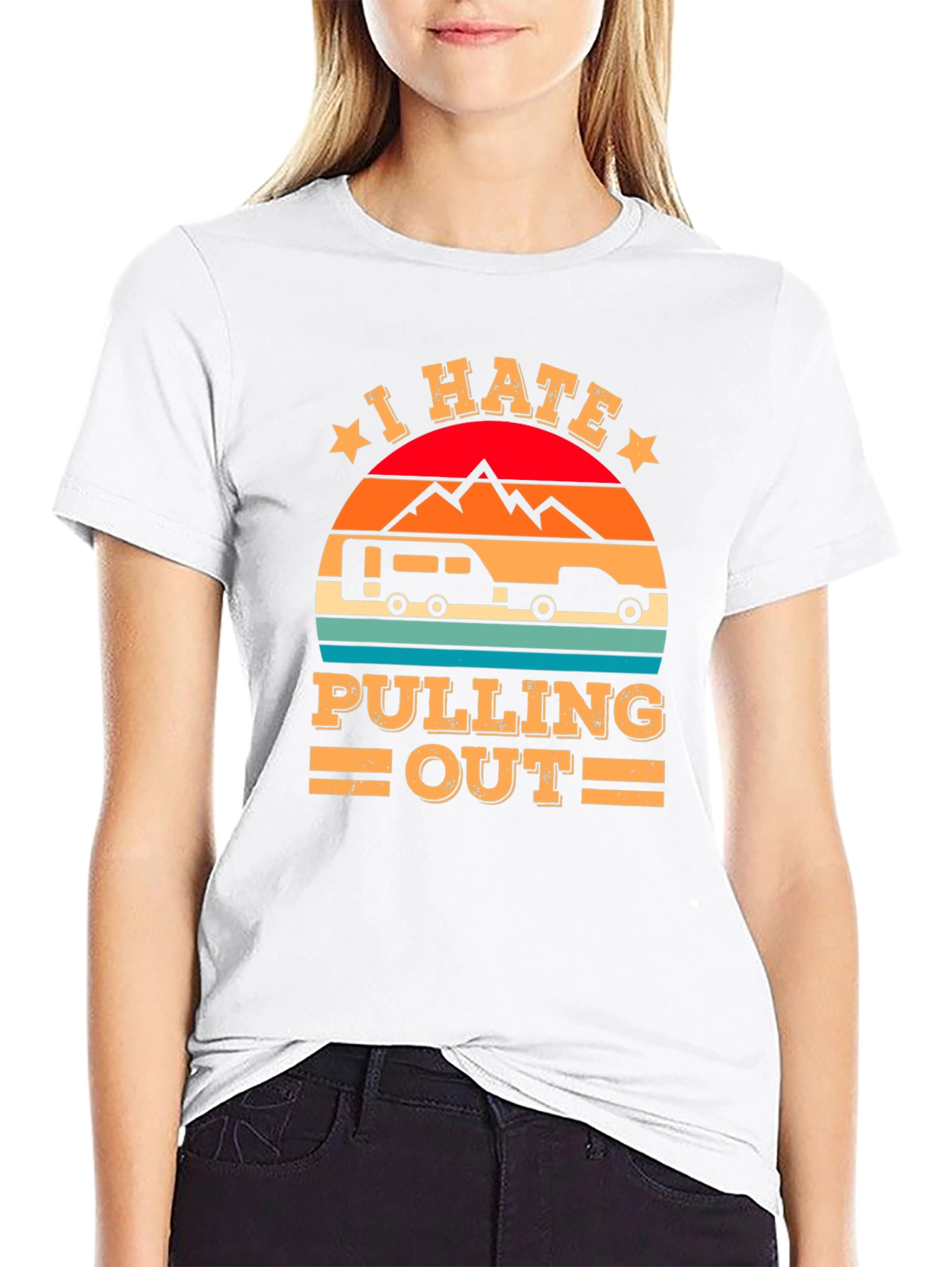Black I Hate Pulling Out Camping T-Shirt view 9