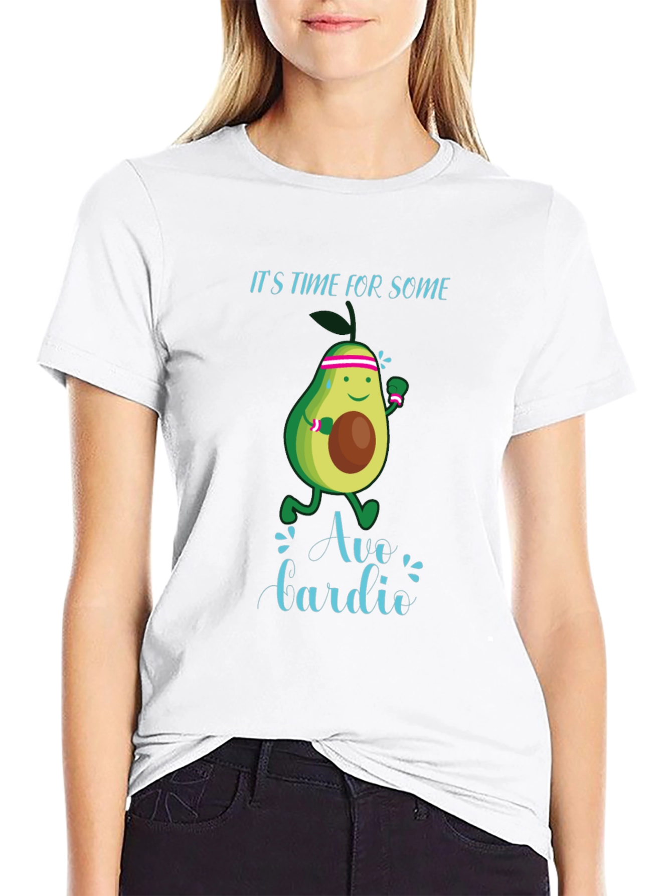 Black Avo Cardio T-Shirt - Funny Workout Tee view 9