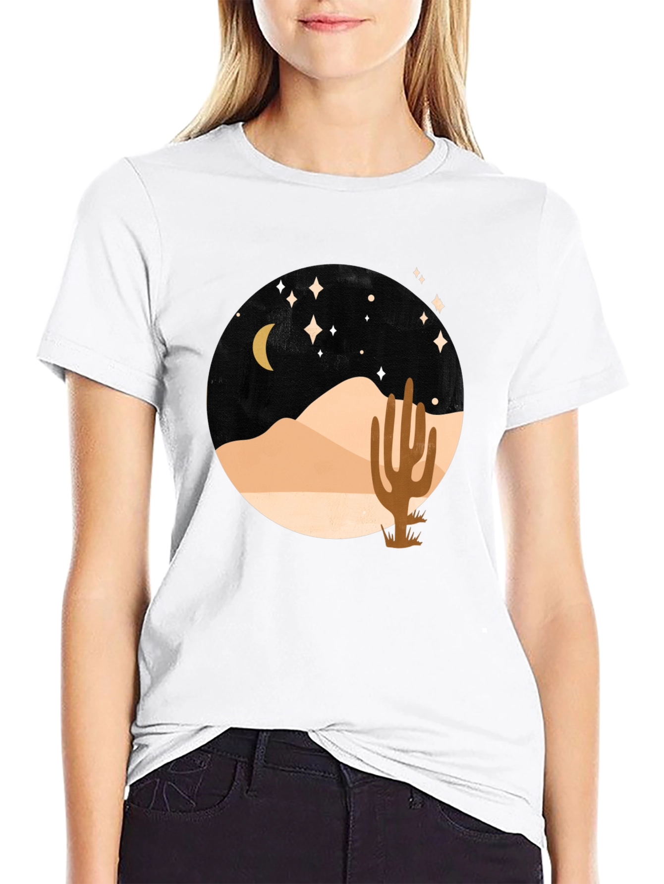 Black Desert Night Graphic Tee view 9