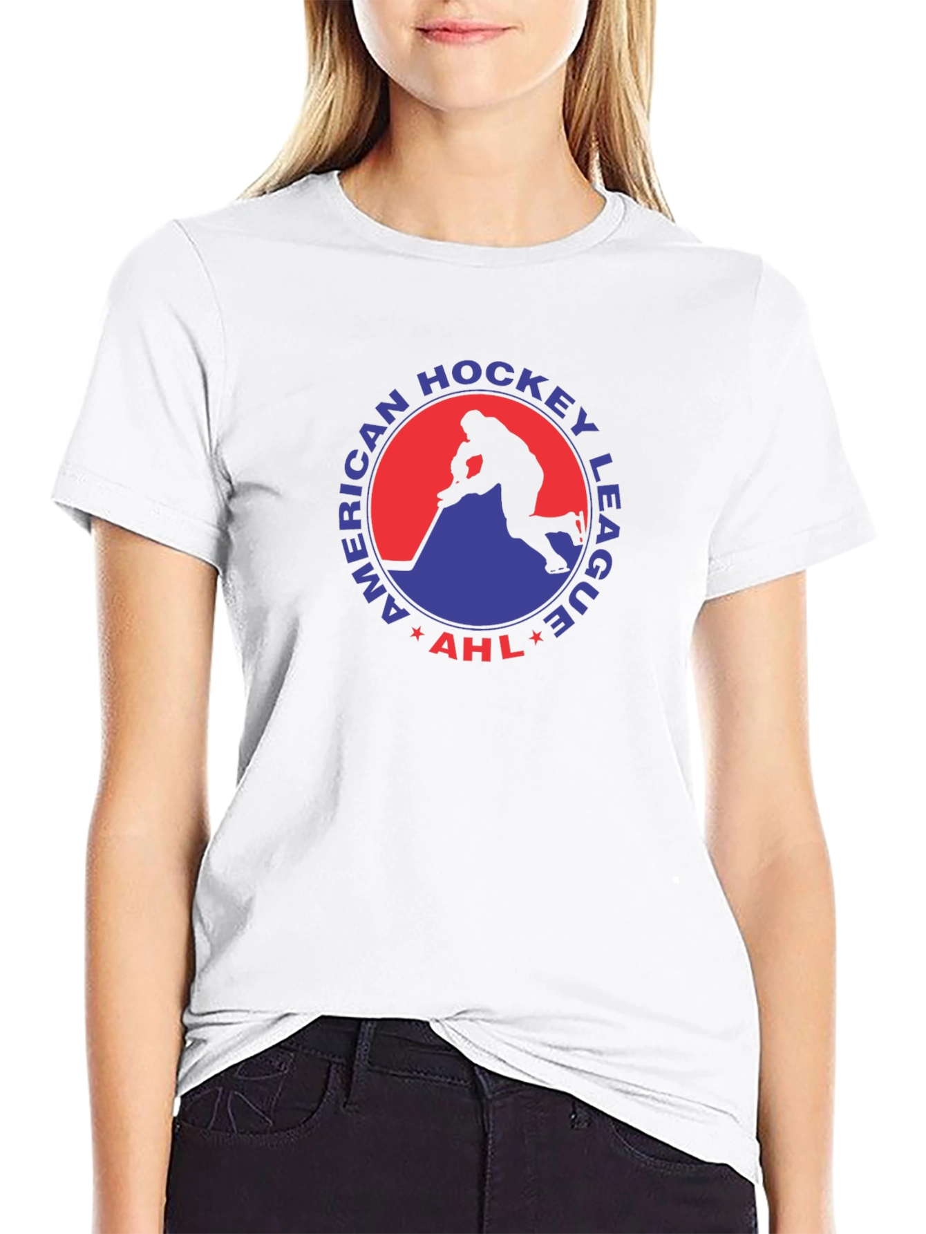 Black American Hockey League Black T-Shirt view 9