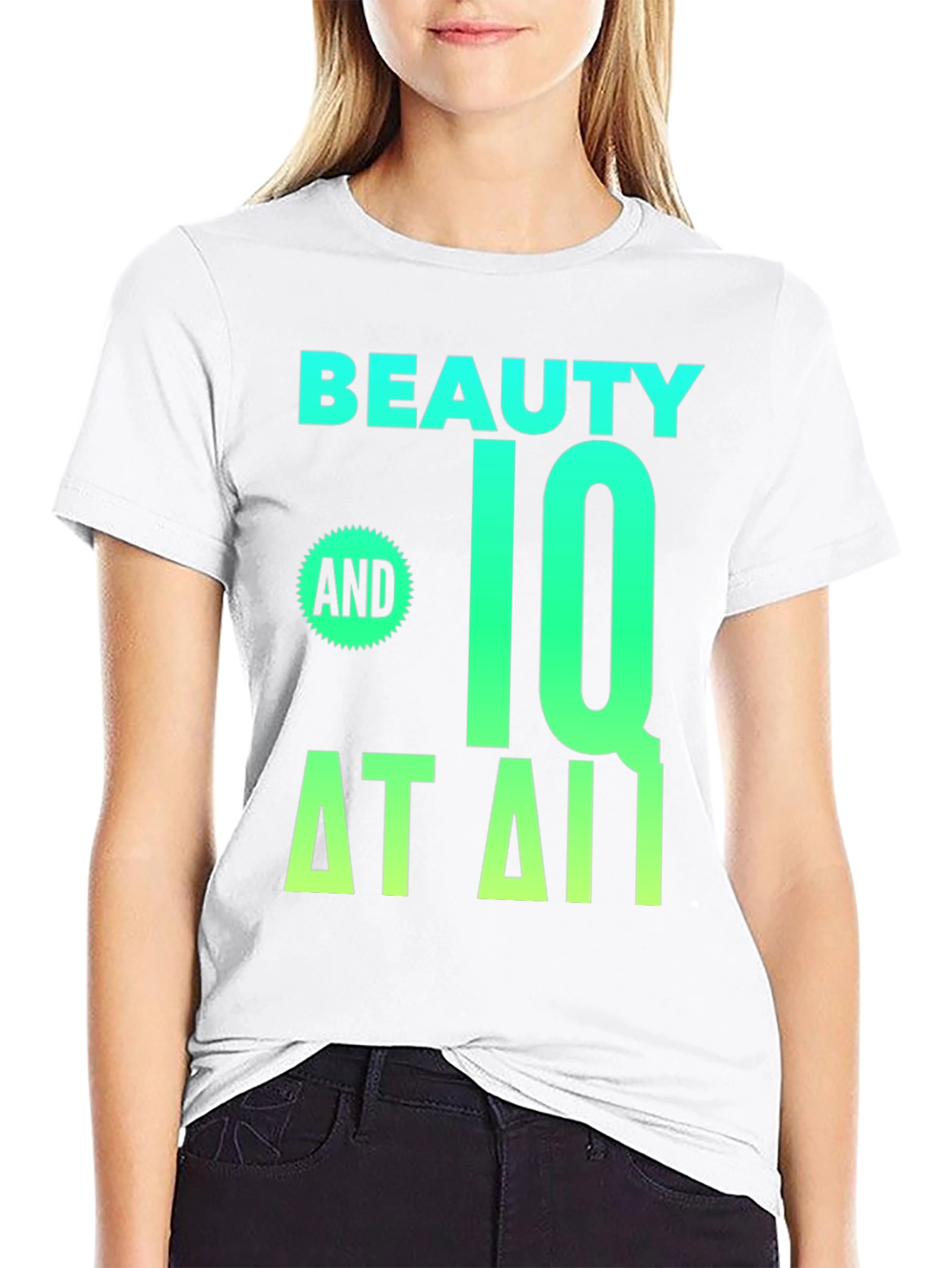 Black Beauty and IQ T-Shirt - Novelty Graphic Tee view 9