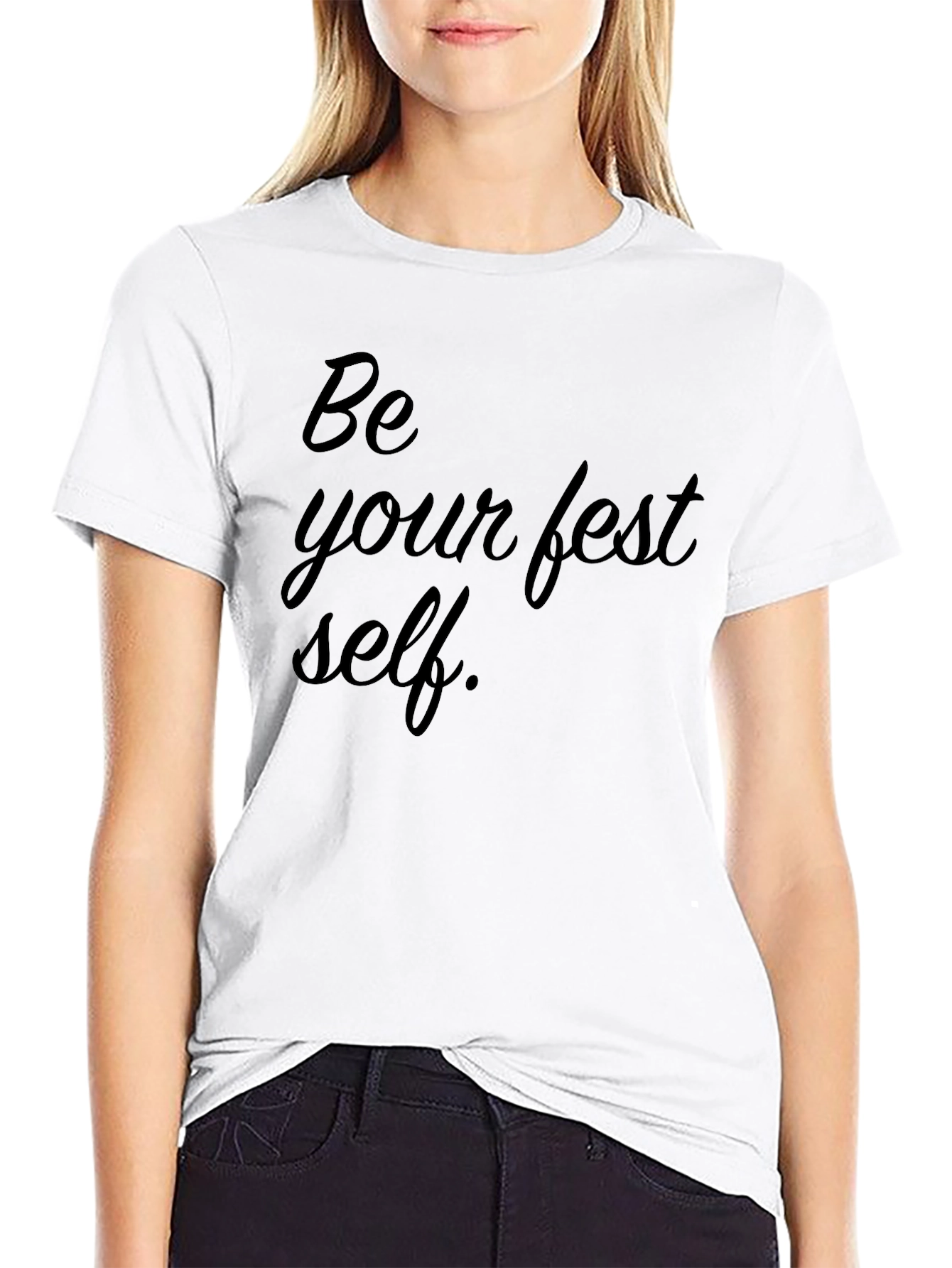 Black Be Your Best Self Graphic Tee - Black view 9