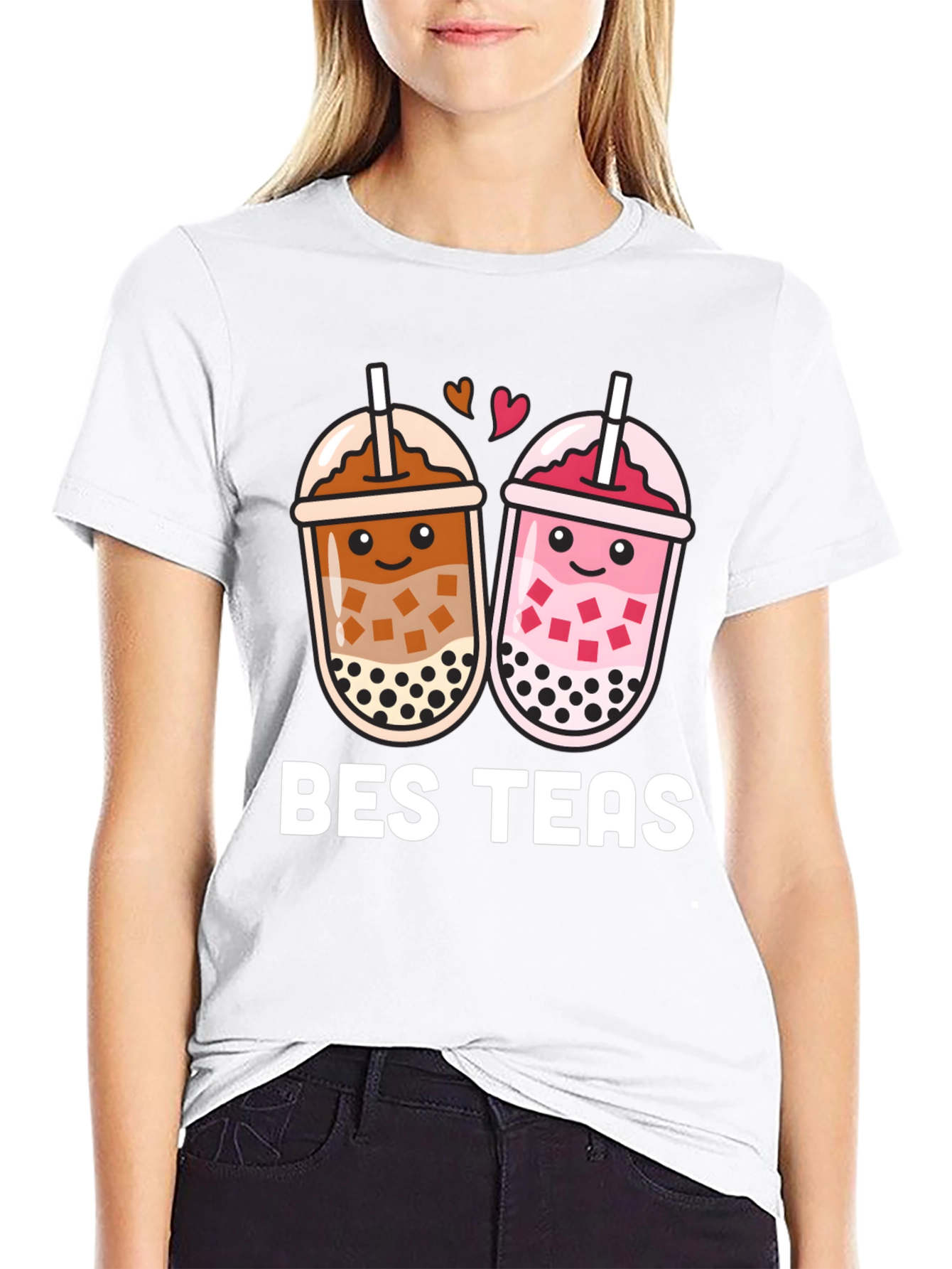 Black Bes Teas Black T-Shirt - Boba Tea Design view 9