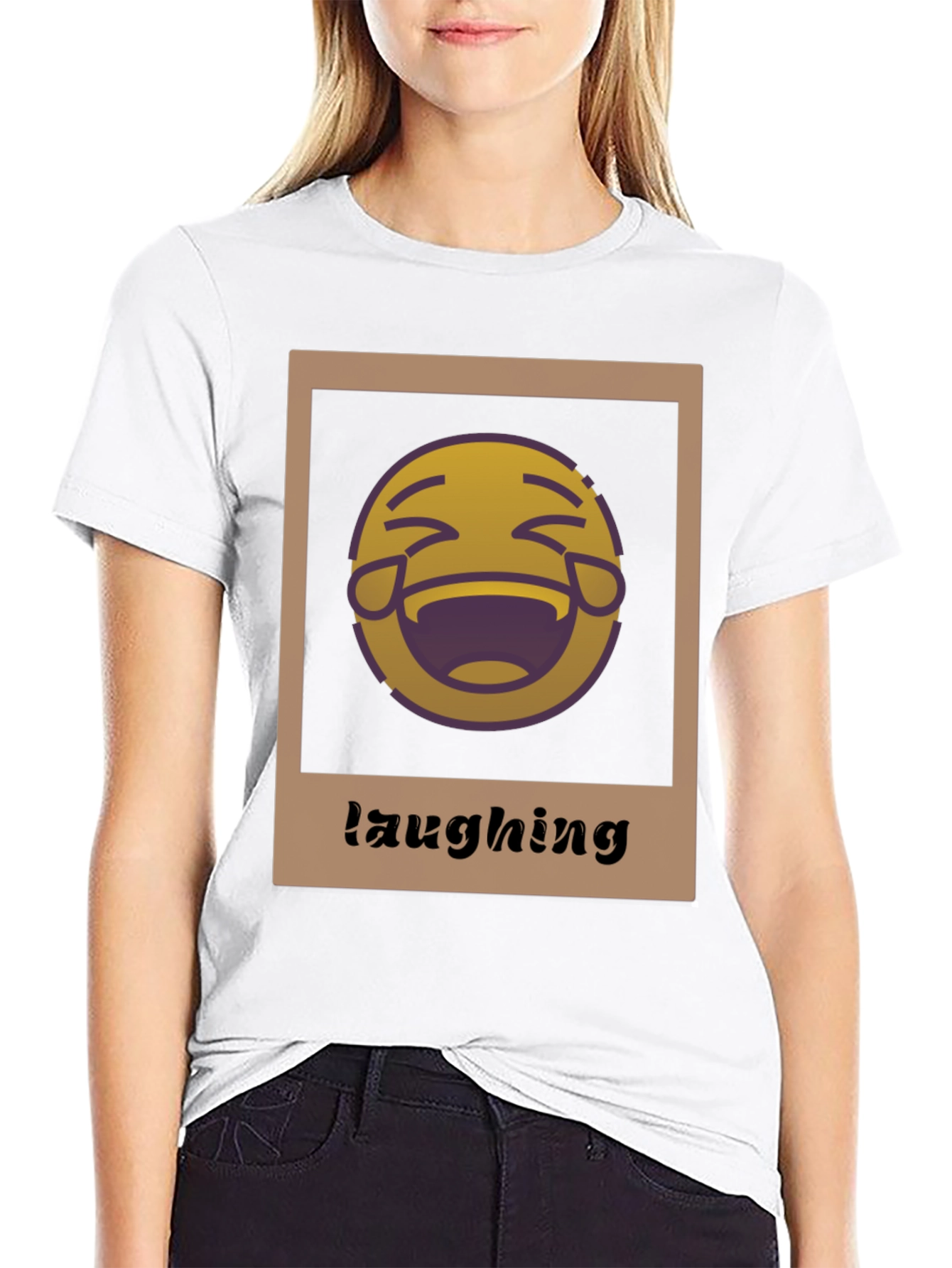 Black Laughing Emoji T-Shirt: Funny Graphic Tee for Casual Wear view 9
