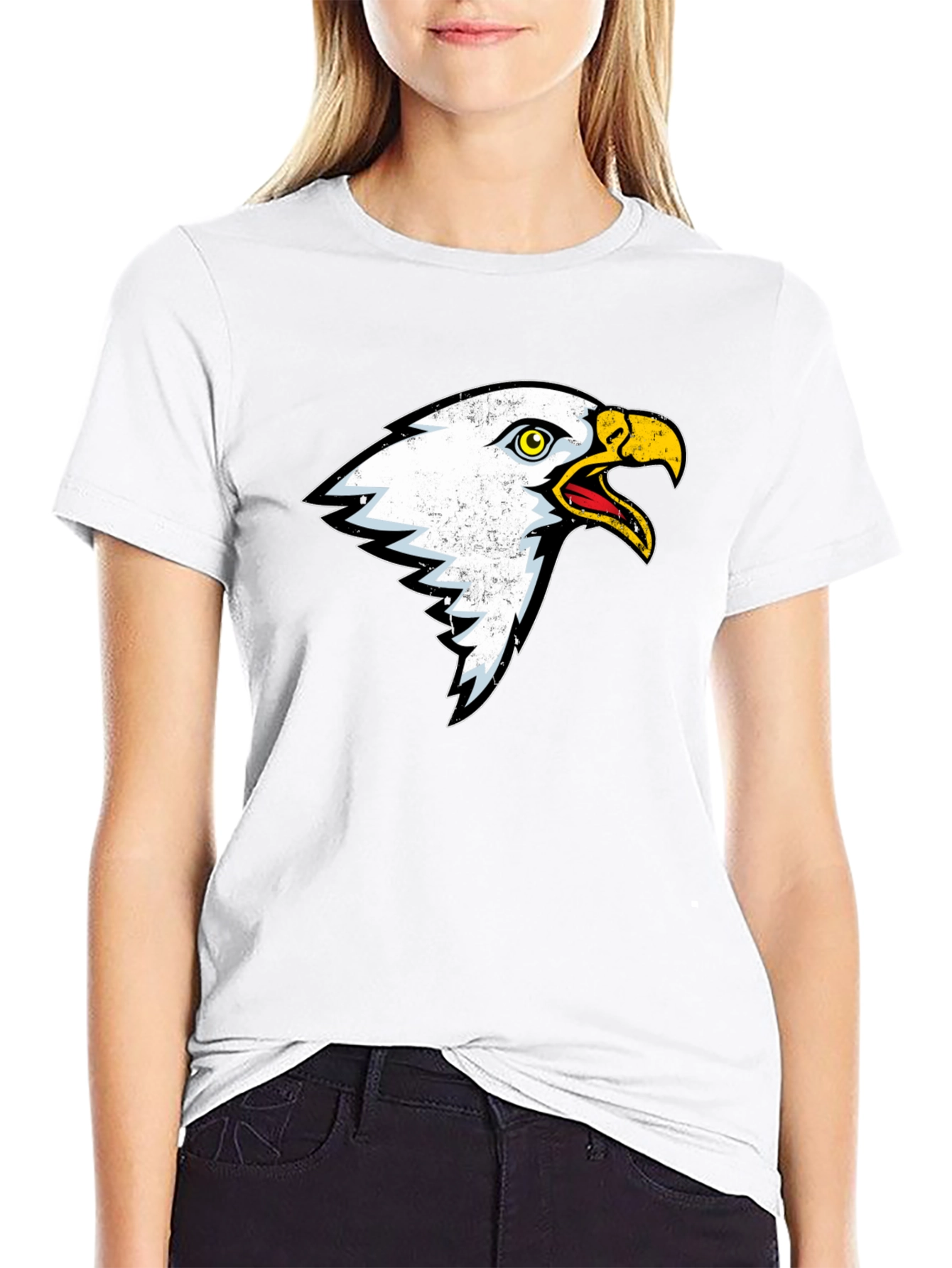 Black Bold Eagle Graphic T-Shirt - Black view 9