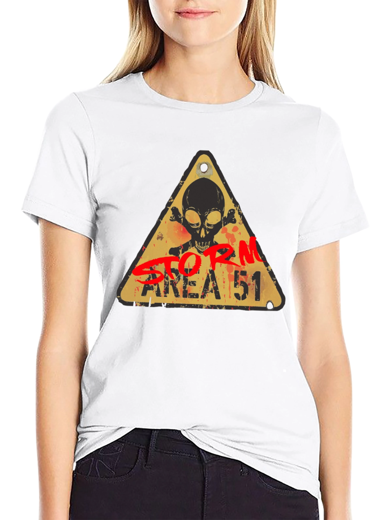 Black Storm Area 51 Alien Graphic Tee view 9
