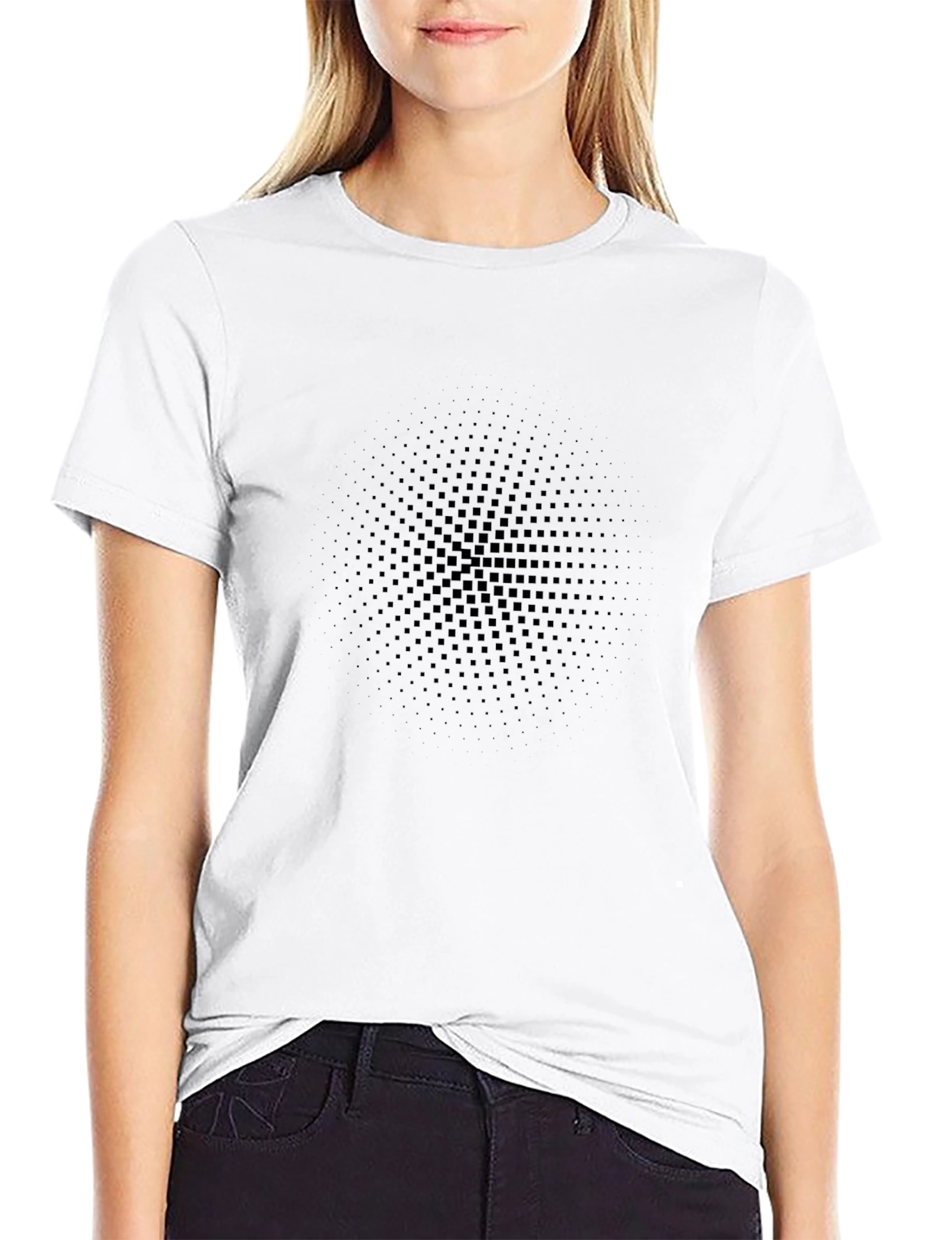 Black Stylish Black Graphic Tee - Modern Pattern view 9
