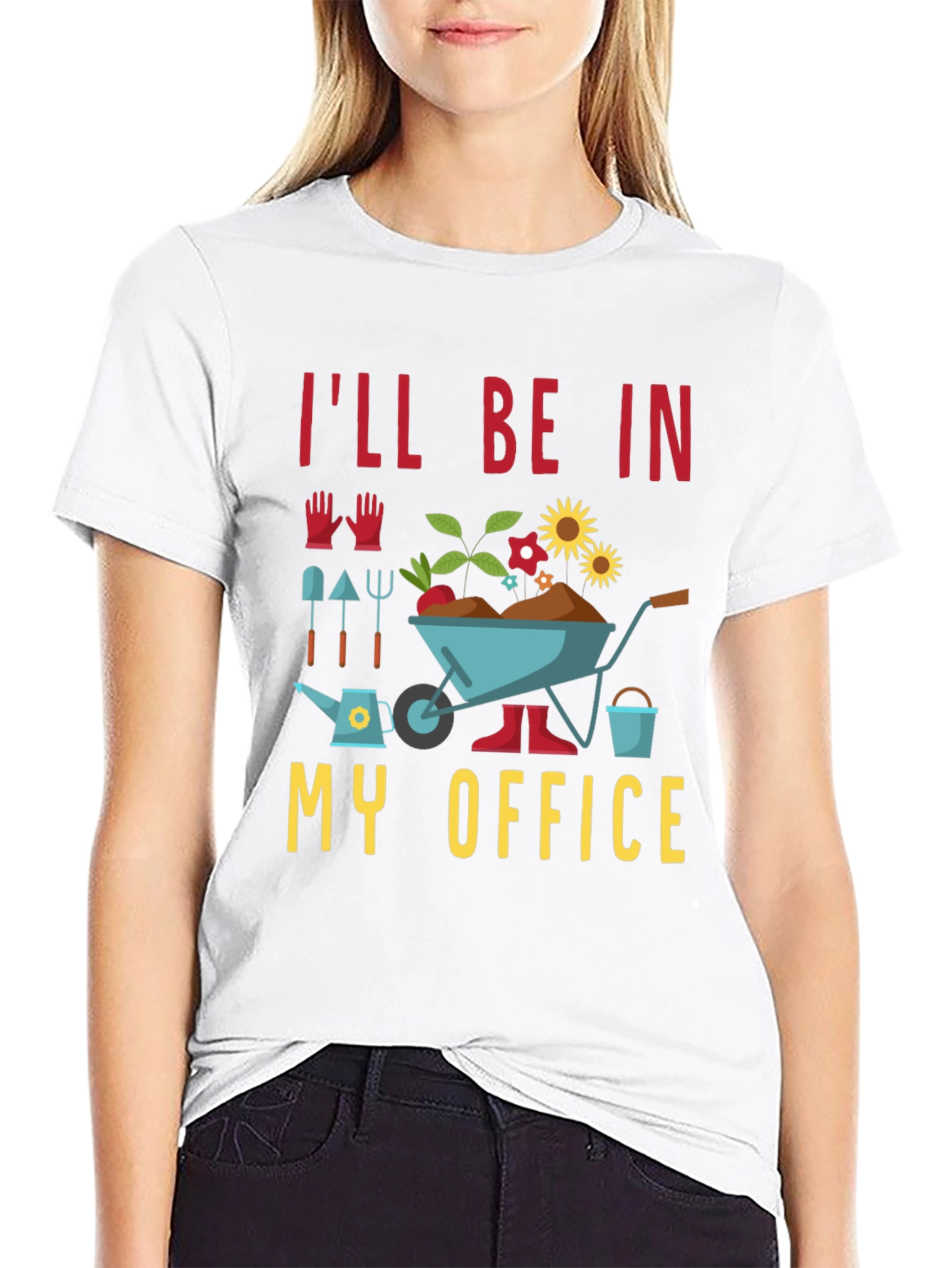 Black Gardening Office T-Shirt -  Horticulture Humor Tee view 9