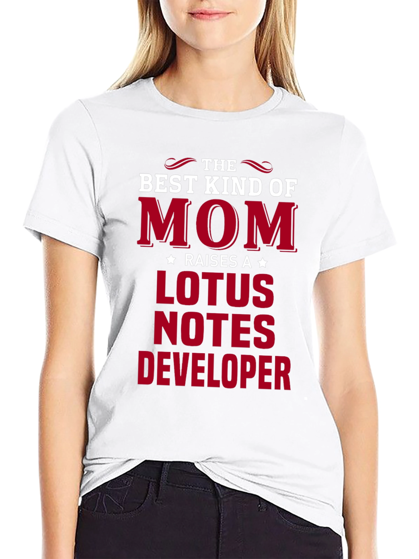 Black Best Kind of Mom Lotus Notes Developer T-Shirt view 9