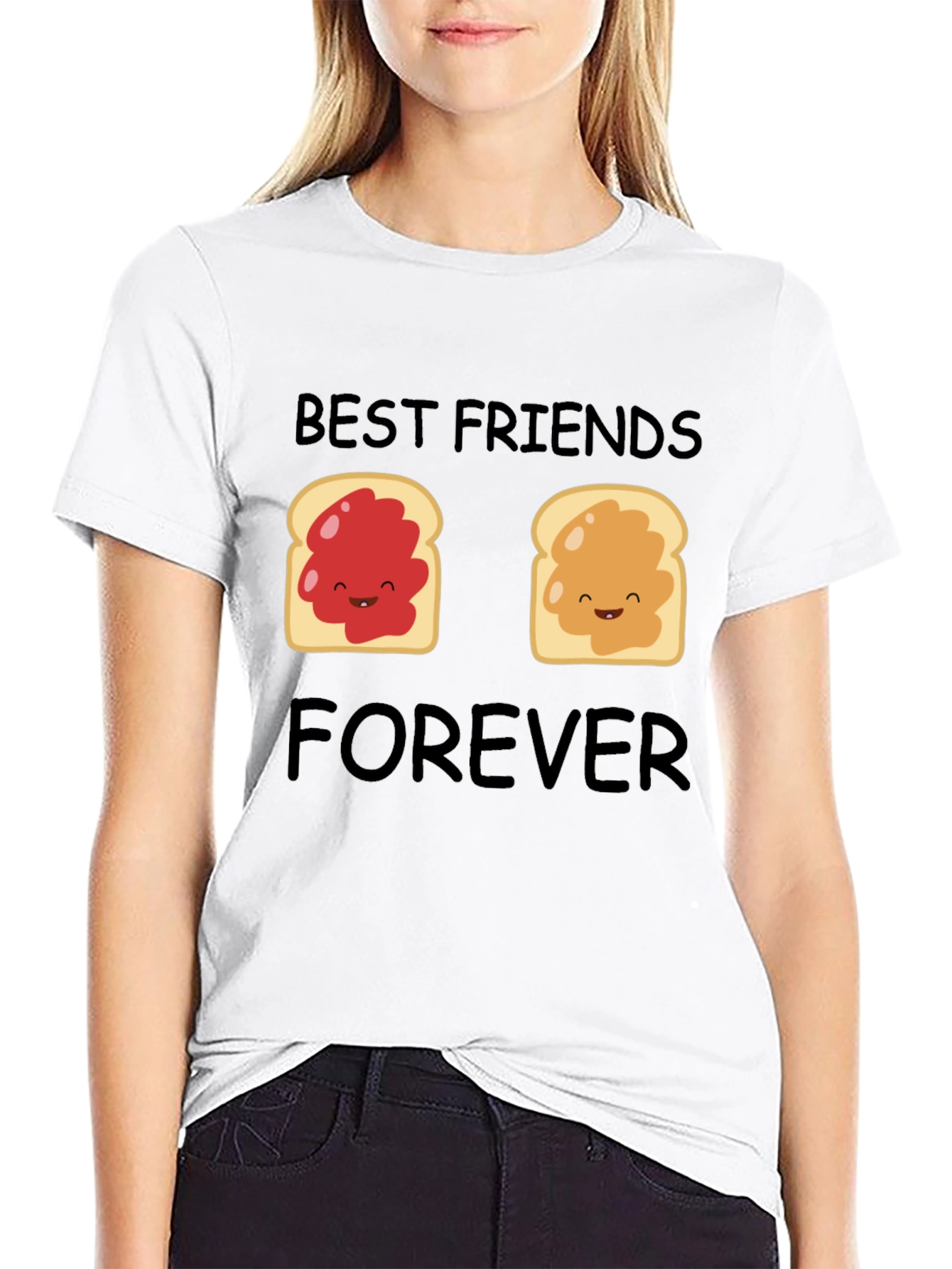 Black Best Friends Forever T-Shirt view 9