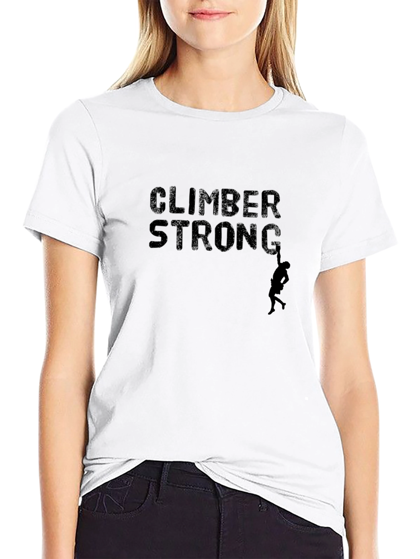 Black Climber Strong Graphic T-Shirt view 9