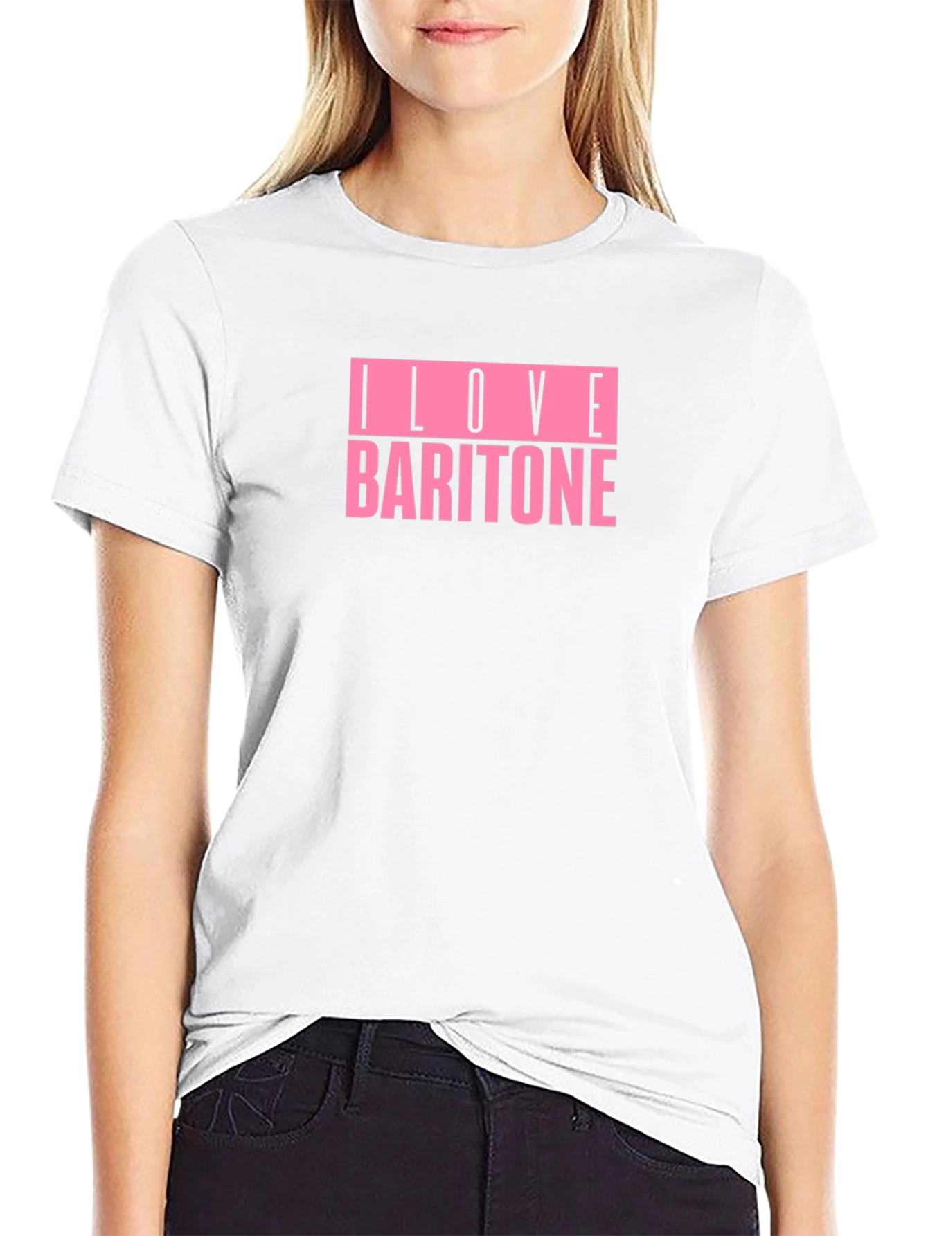 Black I Love Baritone T-Shirt - Music Vocalist Tee view 9