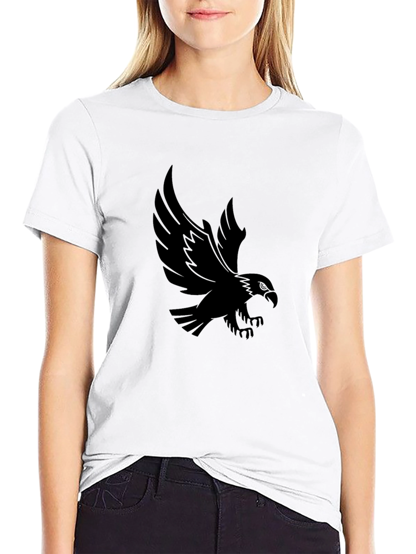 Black Black Eagle Graphic Tee - Men's Cool Casual Shirt view 9