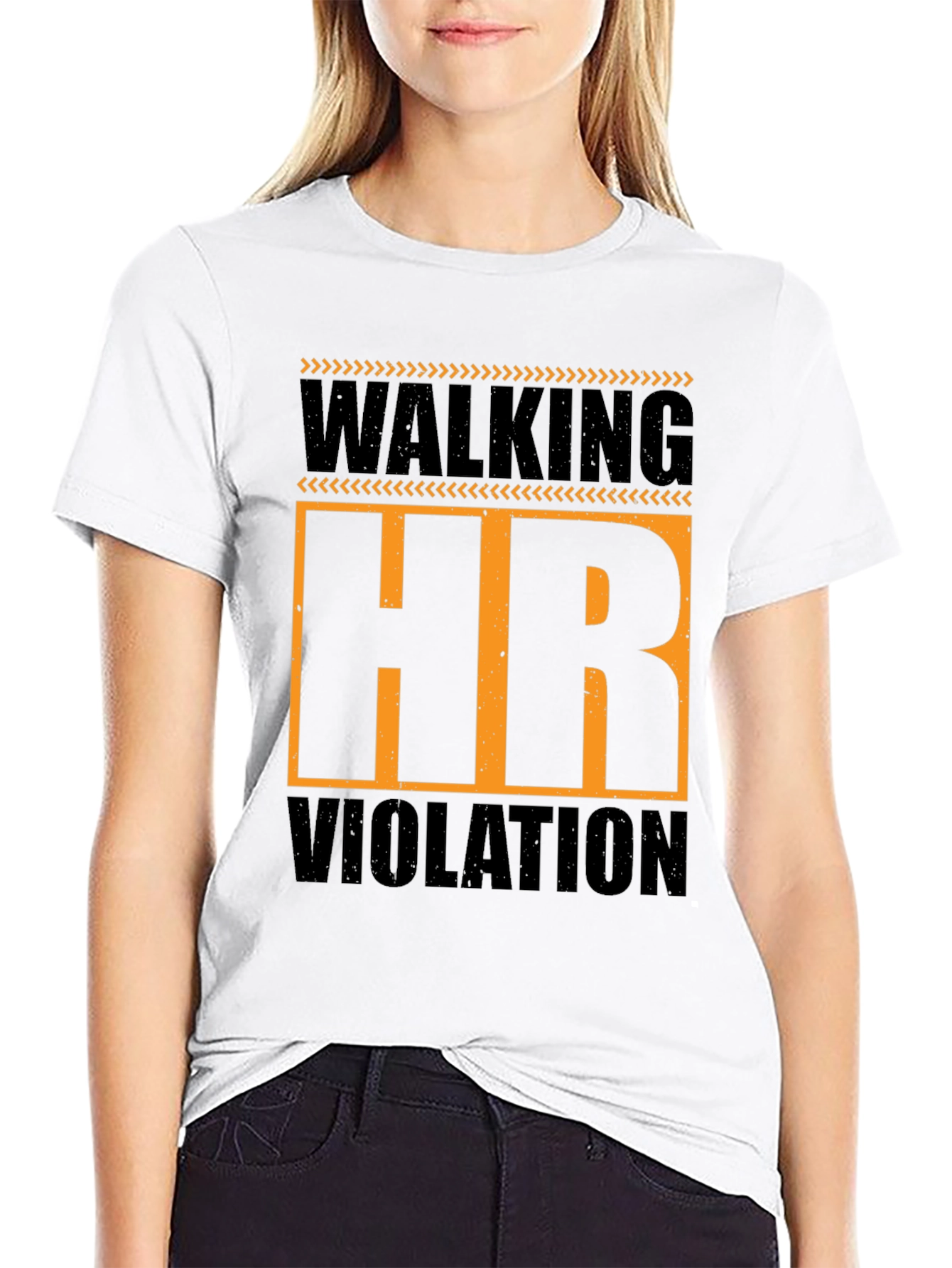 Black Walking HR Violation Graphic T-Shirt view 9