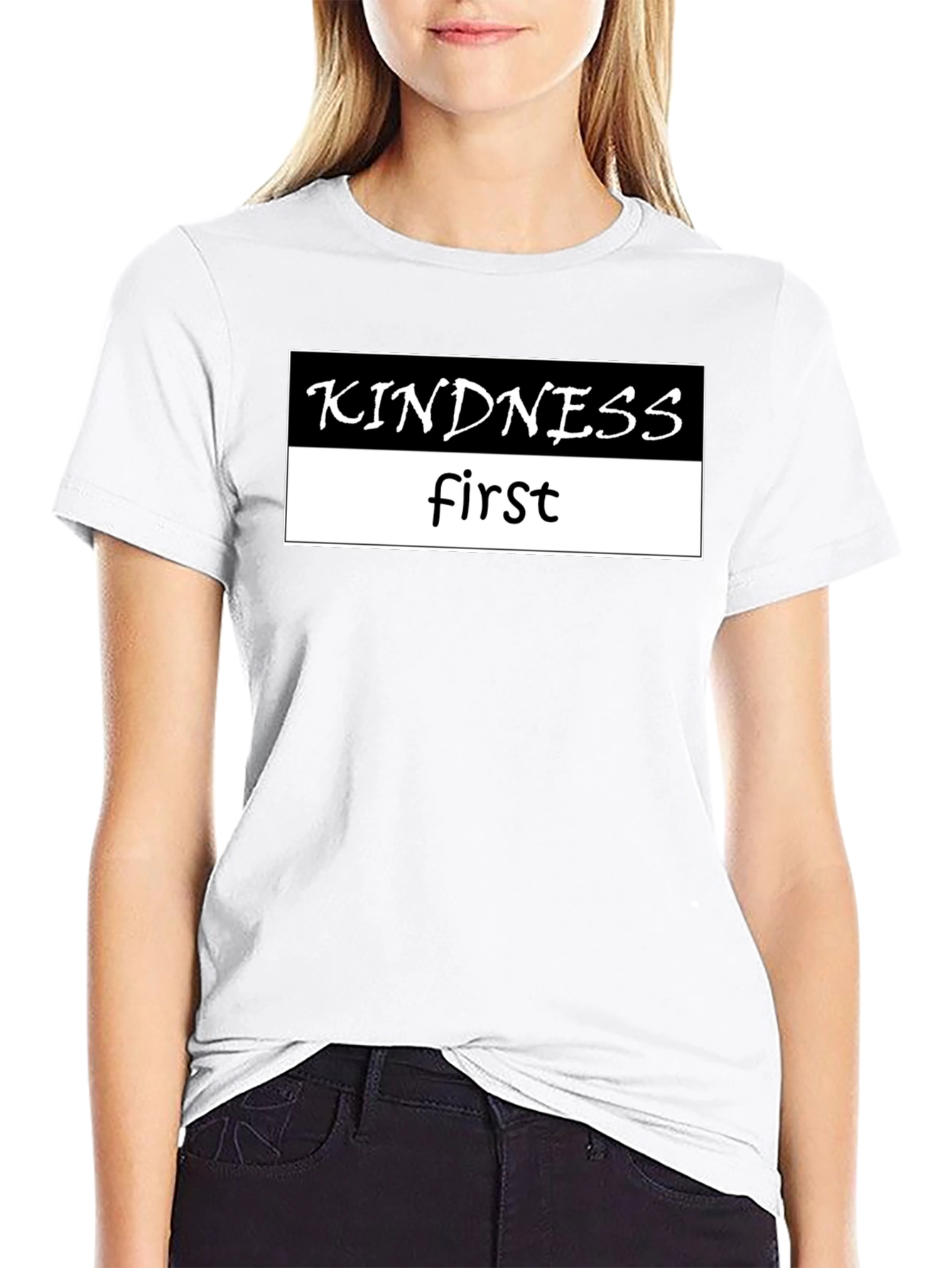 Black Kindness First Black Graphic Tee view 9