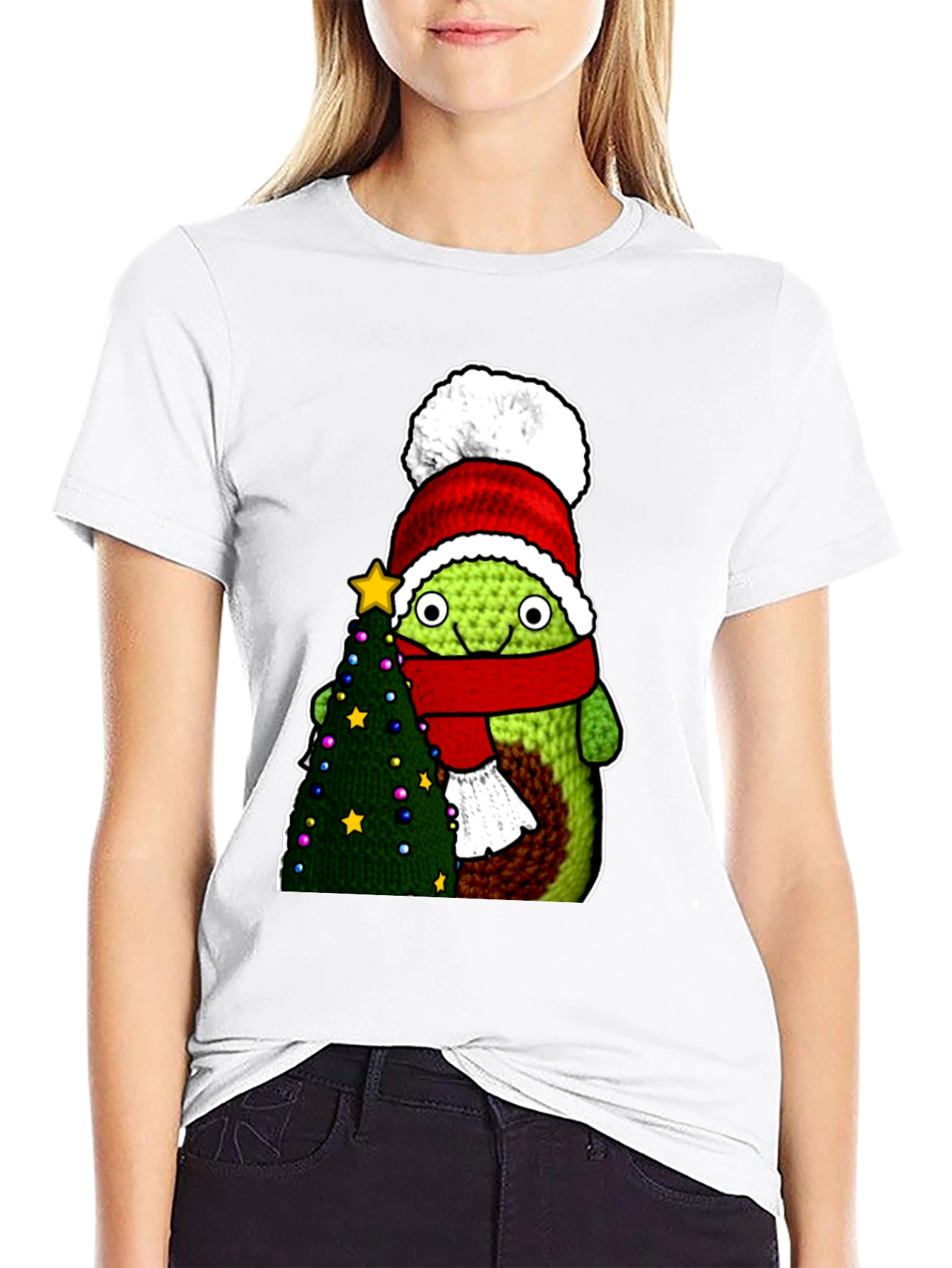 Black Avocado Christmas T-Shirt view 9