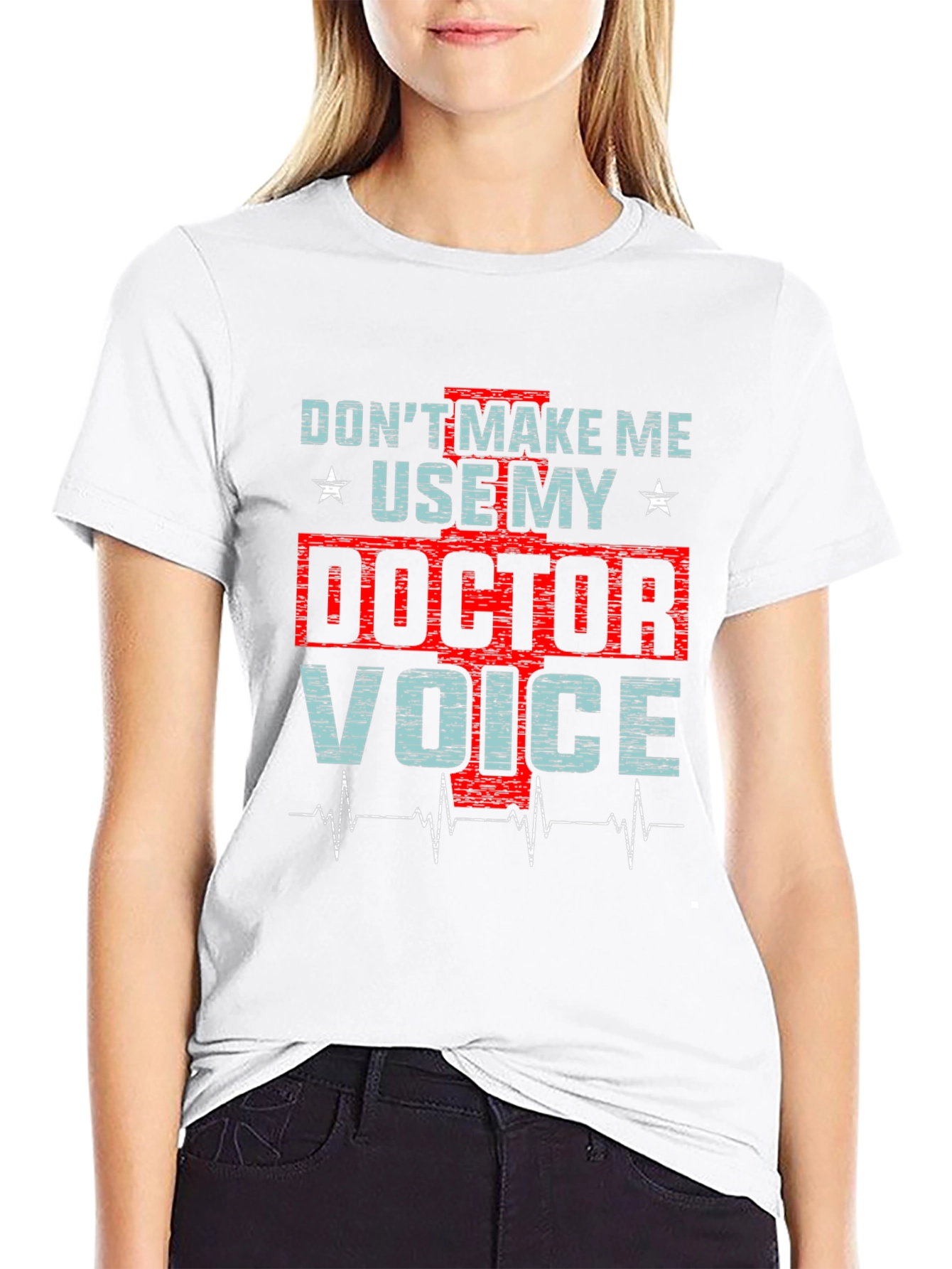 Black Doctor Voice Graphic Tee - Black Cotton Shirt view 9