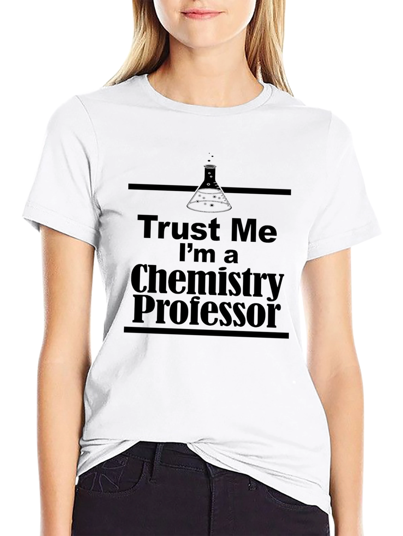 Black Trust Me I'm a Chemistry Professor T-Shirt view 9