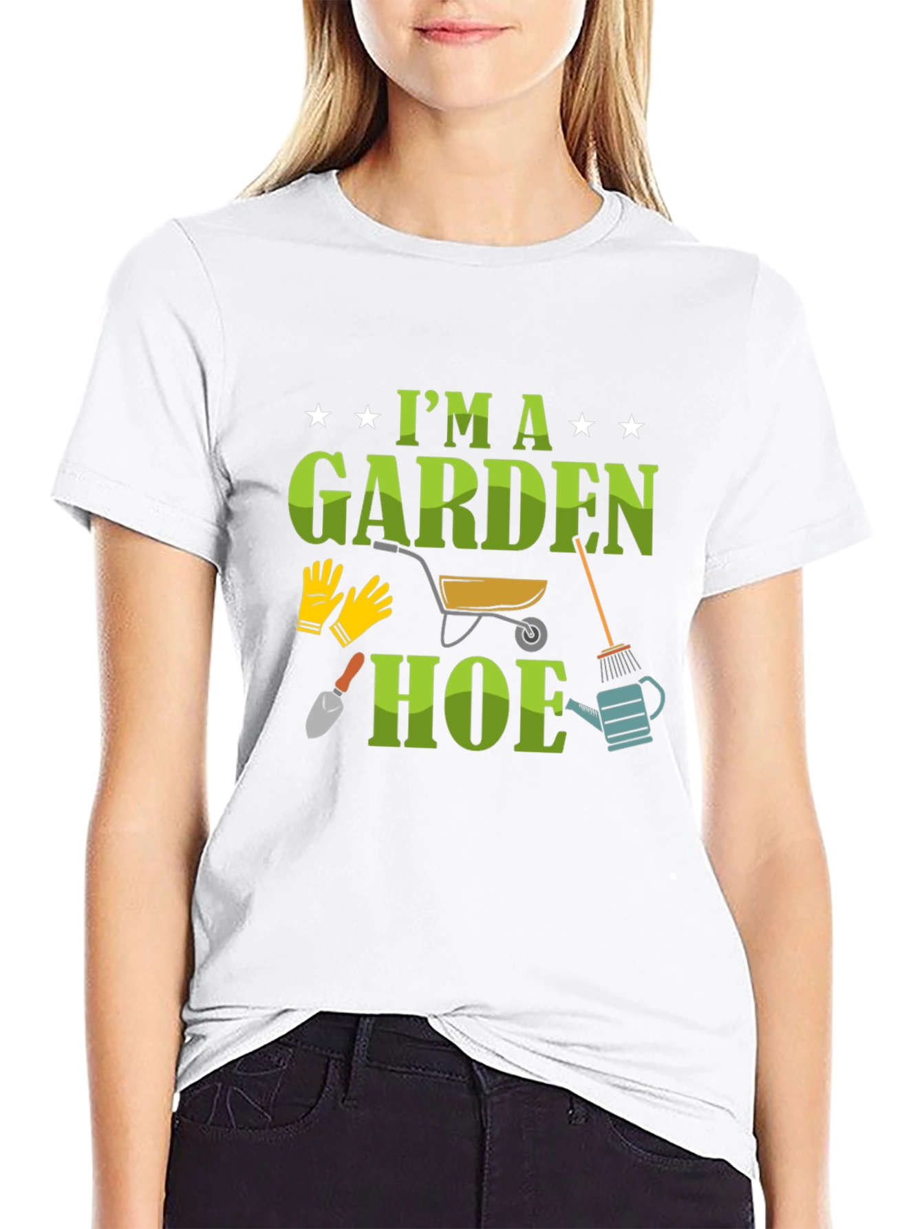Black Gardener T-Shirt: I'm a Garden Hoe Tee view 9
