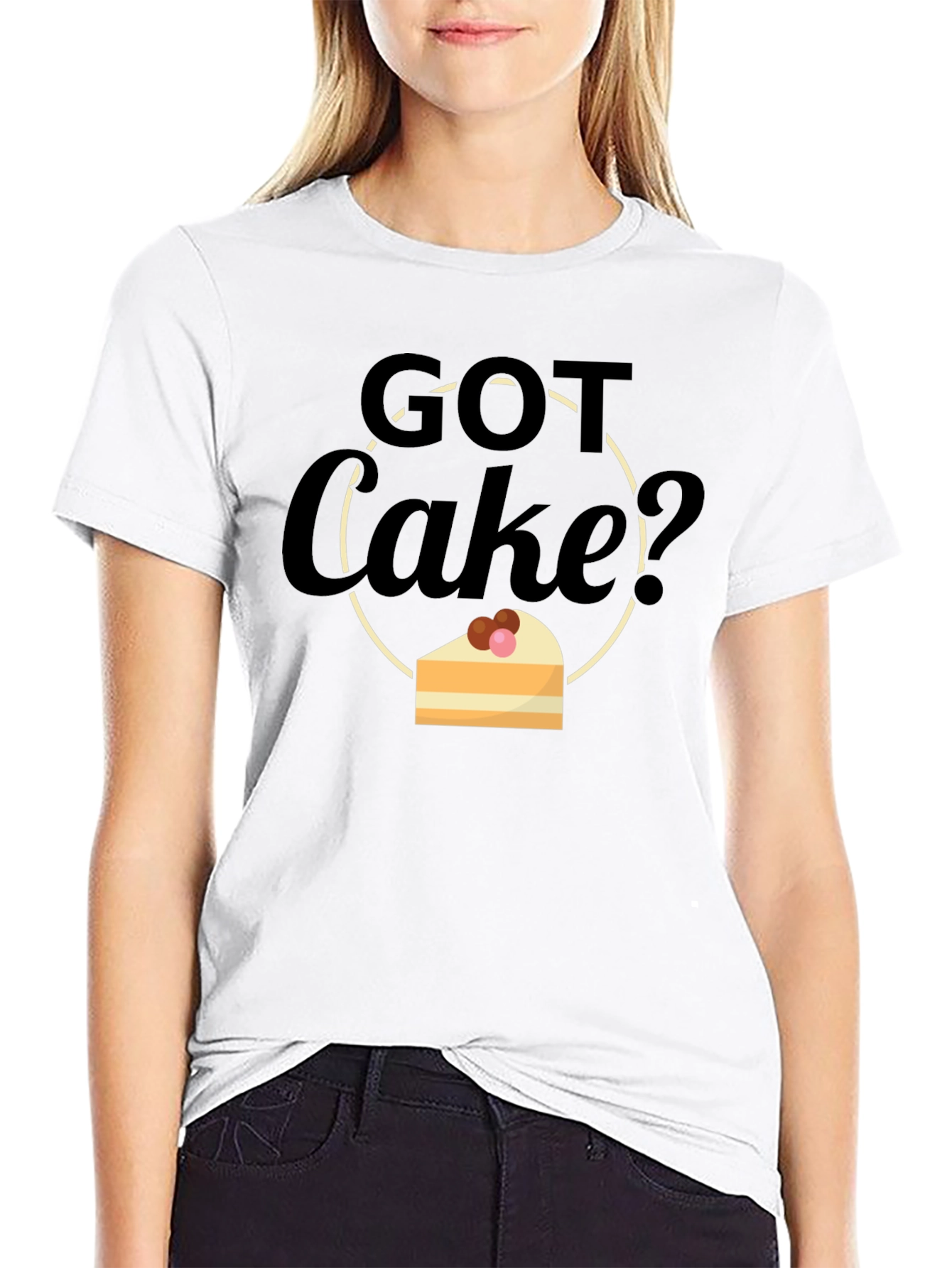 Black Got Cake? Graphic T-Shirt - Funny Dessert Lover Tee view 9