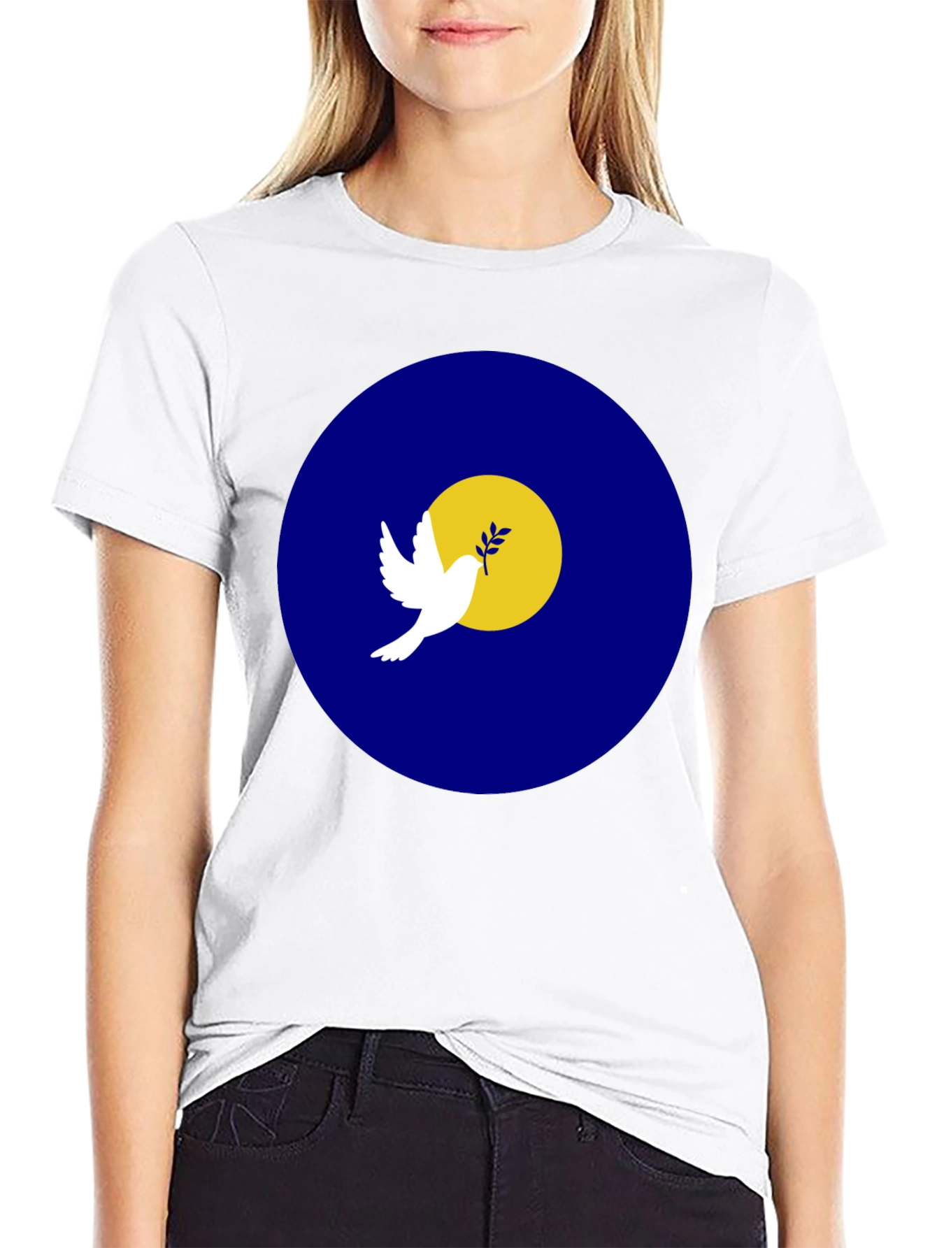 Black Peace Dove Graphic T-Shirt - Stylish Black Tee view 9