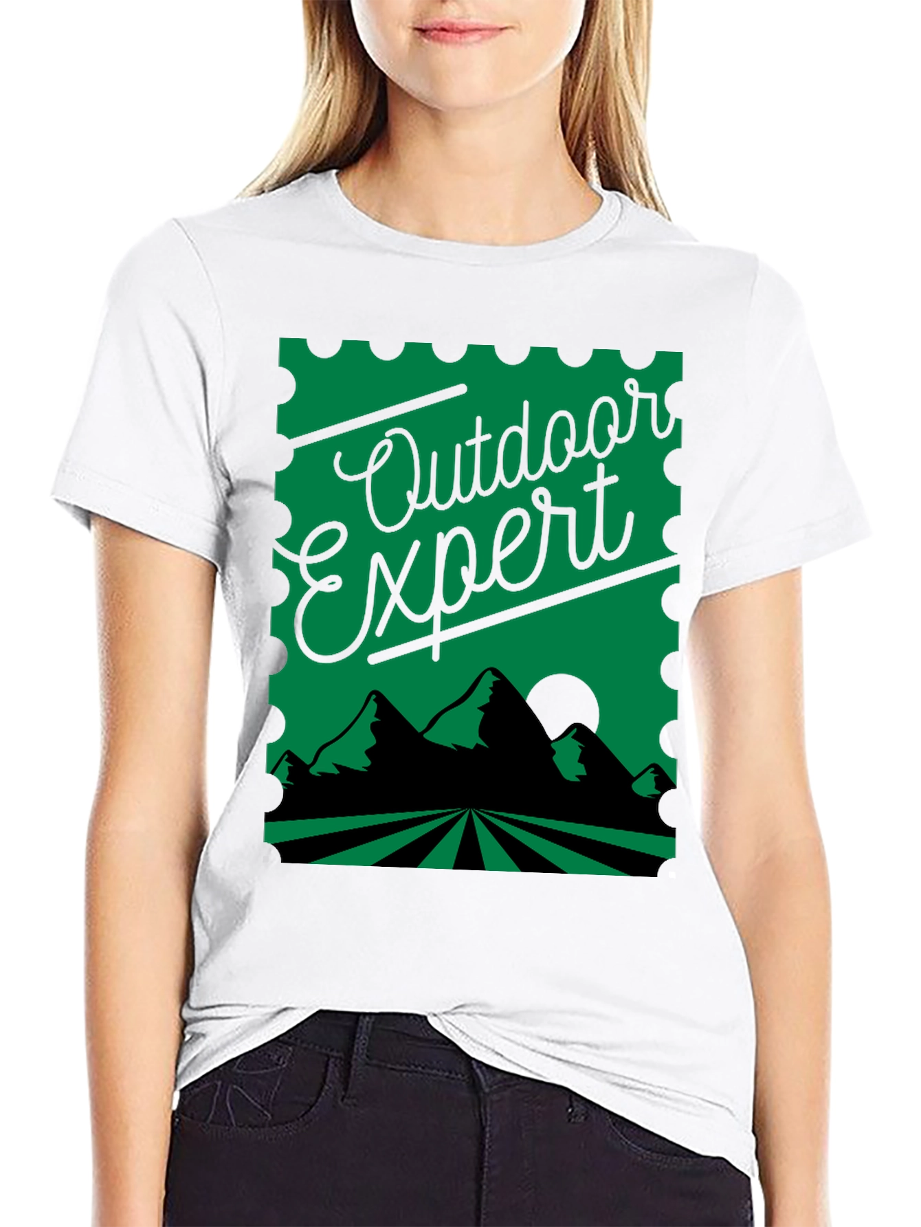 Black Outdoor Expert Graphic T-Shirt - Nature Lover Tee view 9