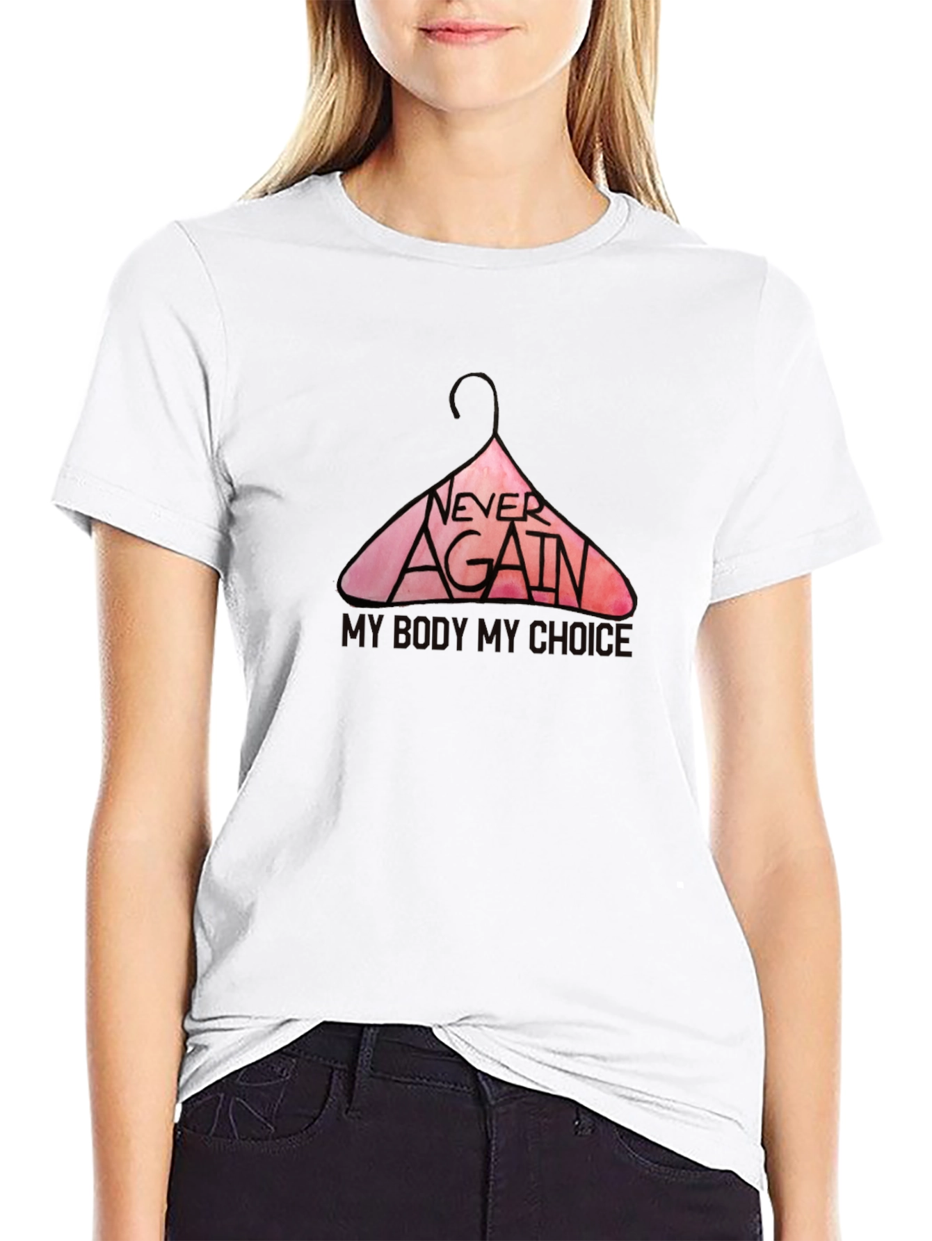 Black Never Again My Body My Choice Pro Choice T-Shirt view 9