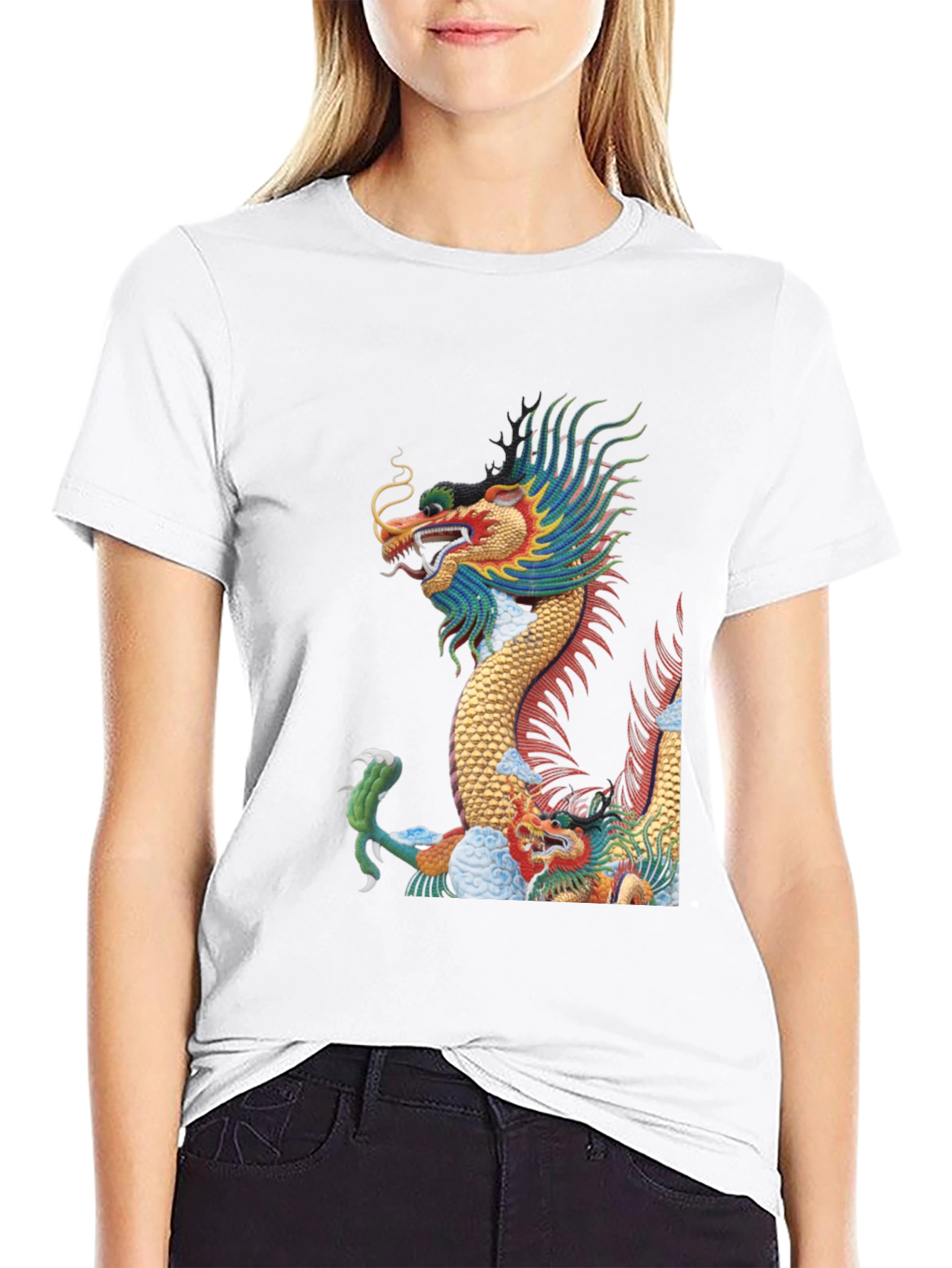 Black Dragon Graphic Tee - Unique Asian Design view 9