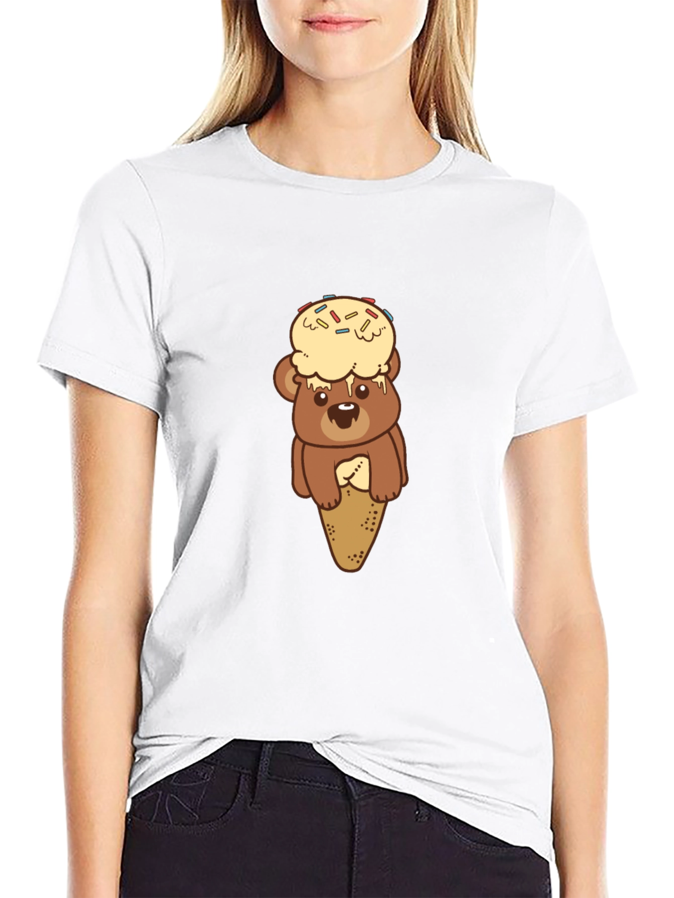 Black Bear Ice Cream T-Shirt - Novelty Tee view 9