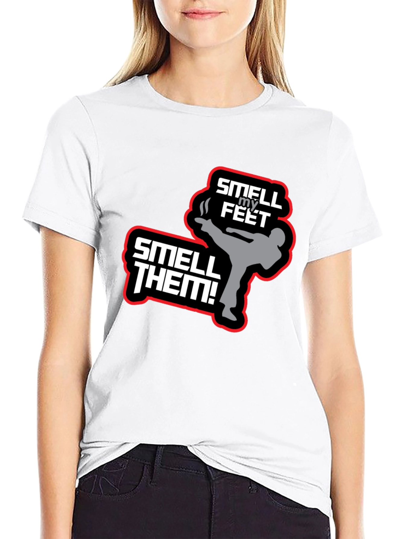 Black Smell My Feet T-Shirt - Funny Martial Arts Tee view 9