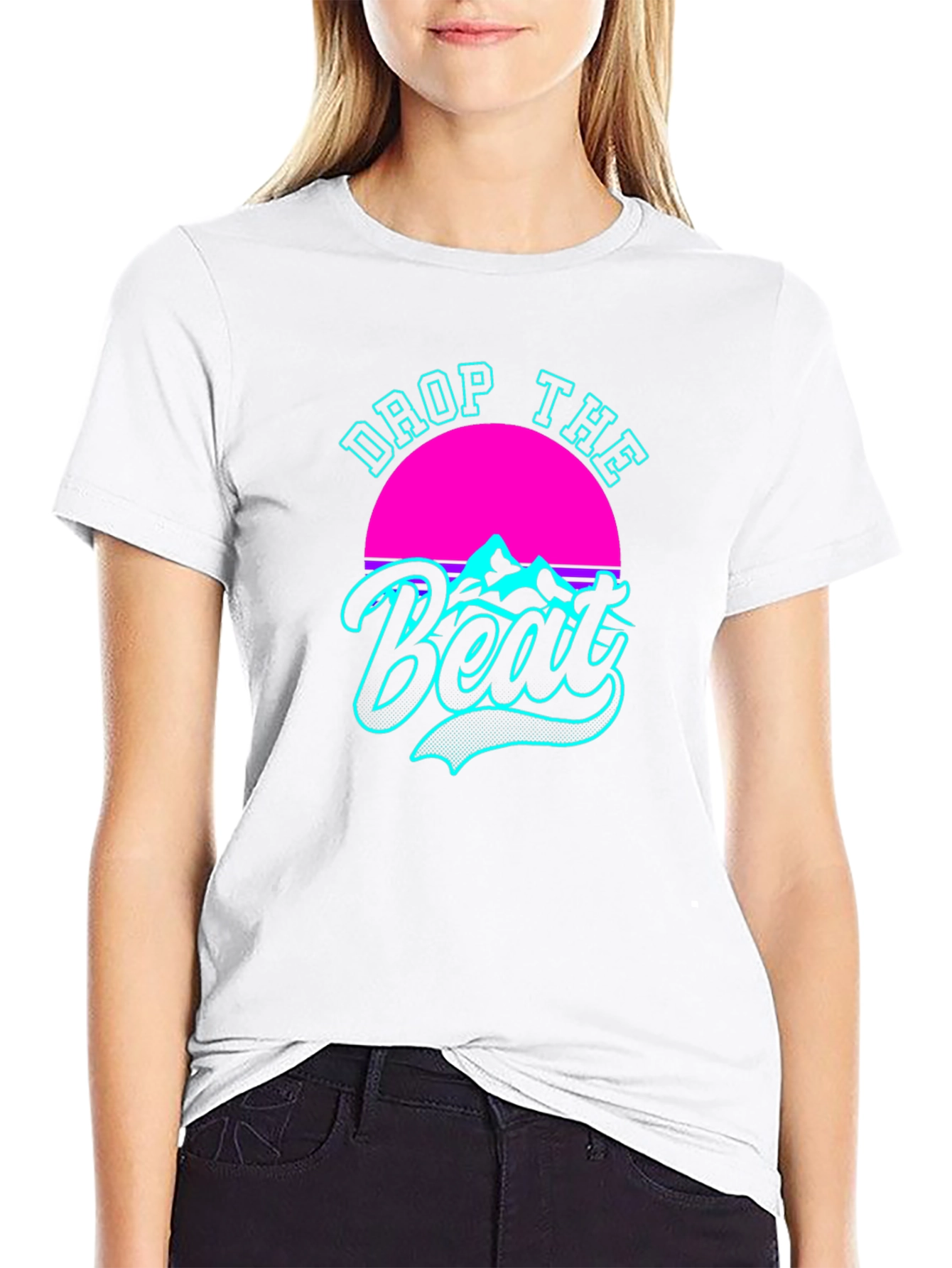 Black Retro Drop The Beat Black T-Shirt view 9