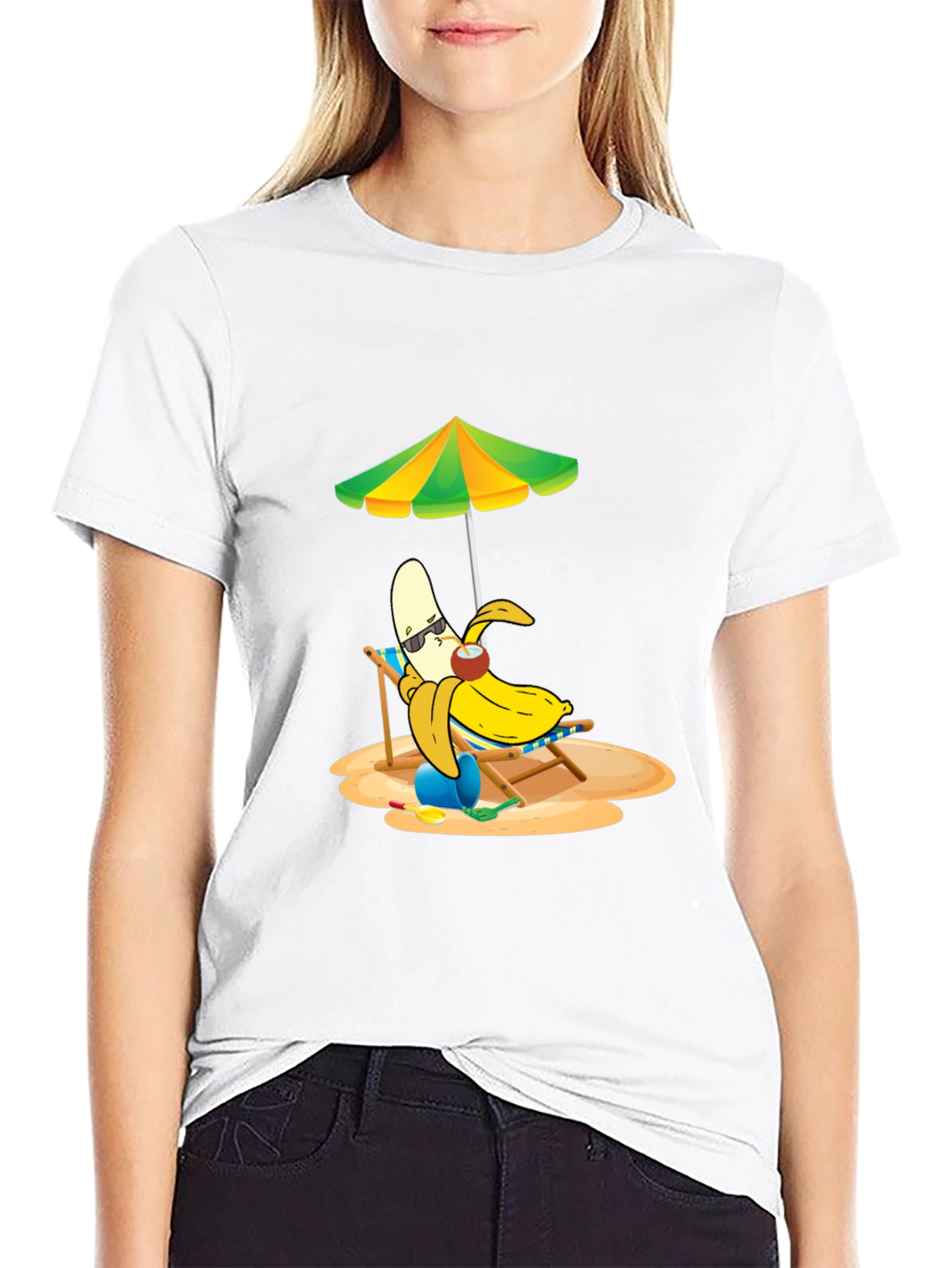 Black Banana Beach T-Shirt - Relaxed Tropical Vibes view 9