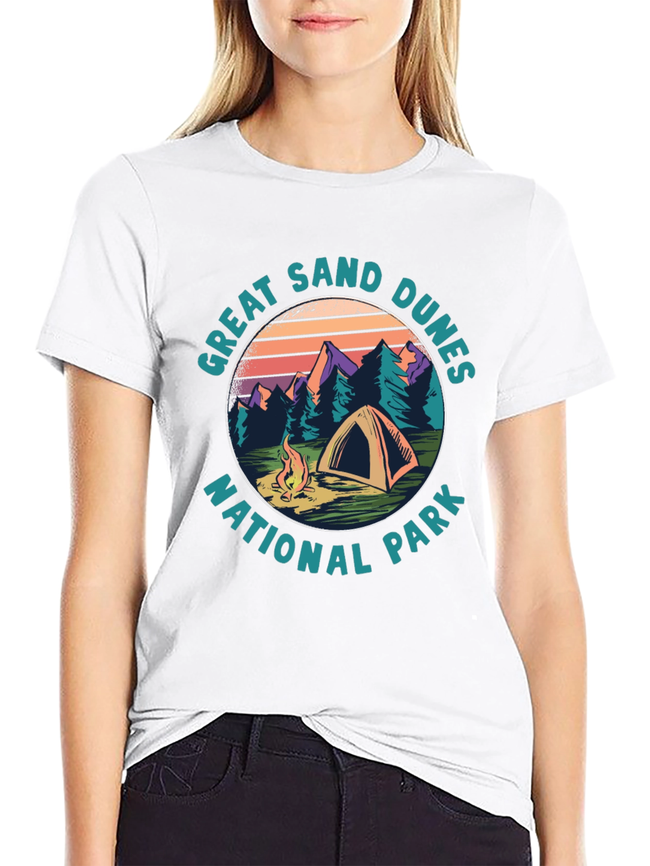 Black Great Sand Dunes National Park Tee view 9