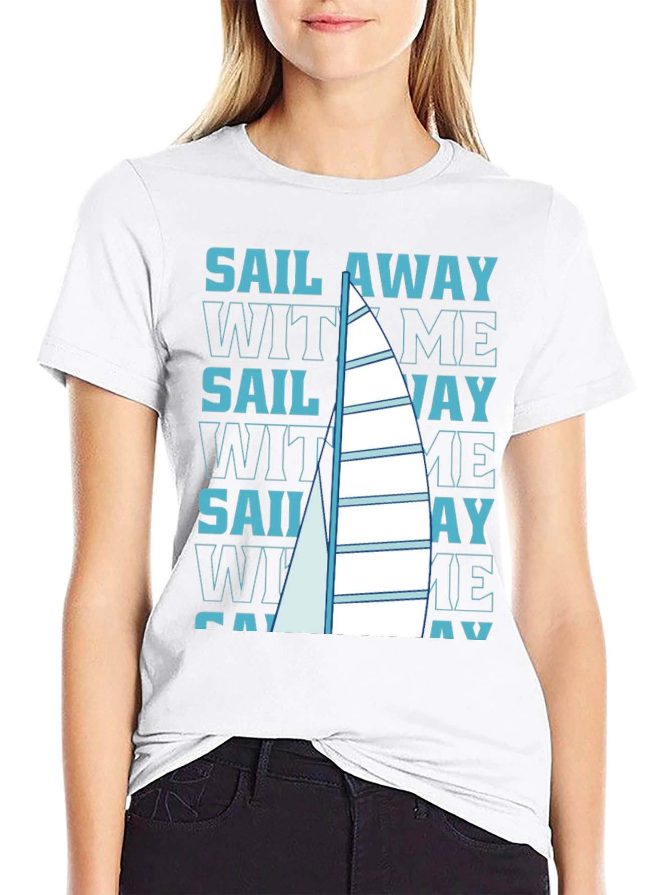 Black Sail Away With Me Graphic Tee view 9