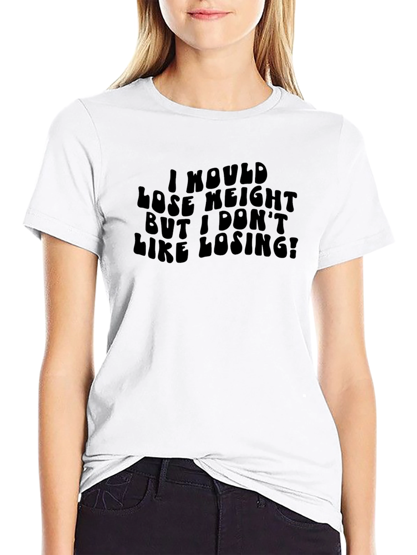 Black Funny I Don't Like Losing T-Shirt view 9