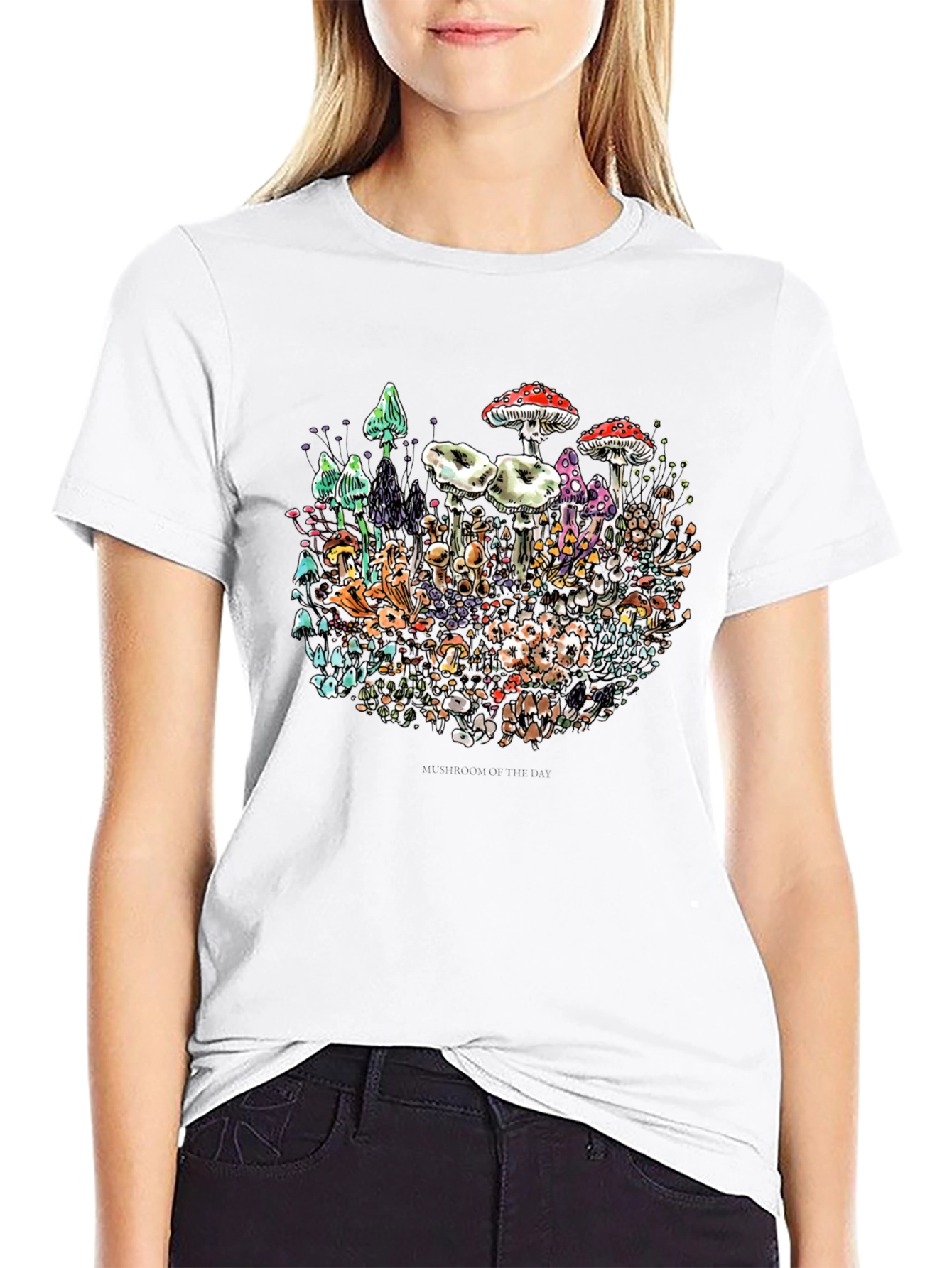 Black Mushroom Graphic T-Shirt view 9