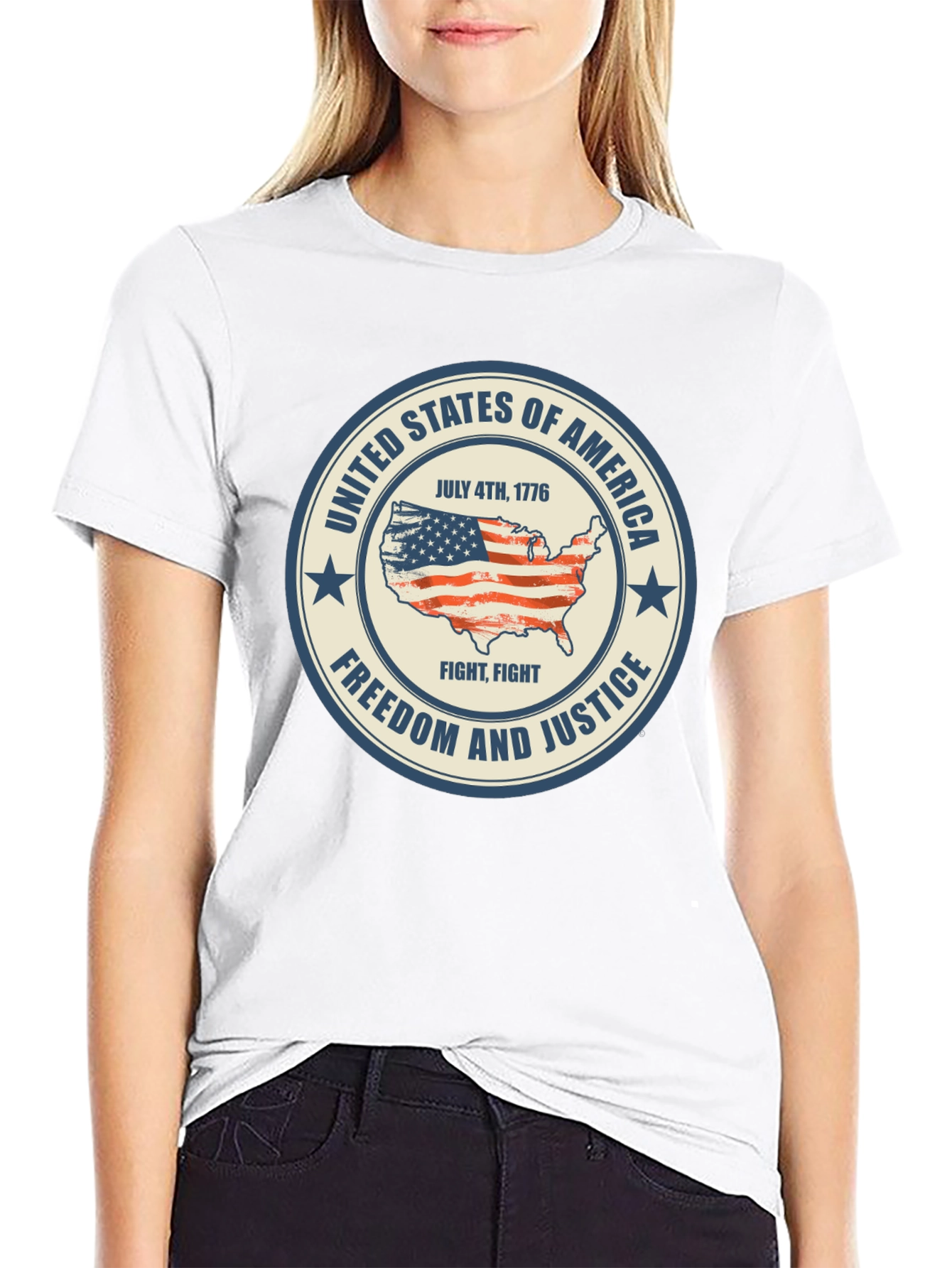 Black United States Patriotic T-Shirt view 9