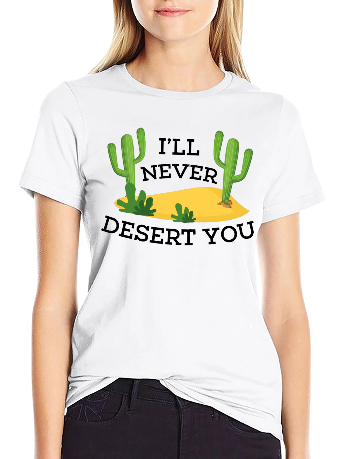 Black I'll Never Desert You T-Shirt view 9