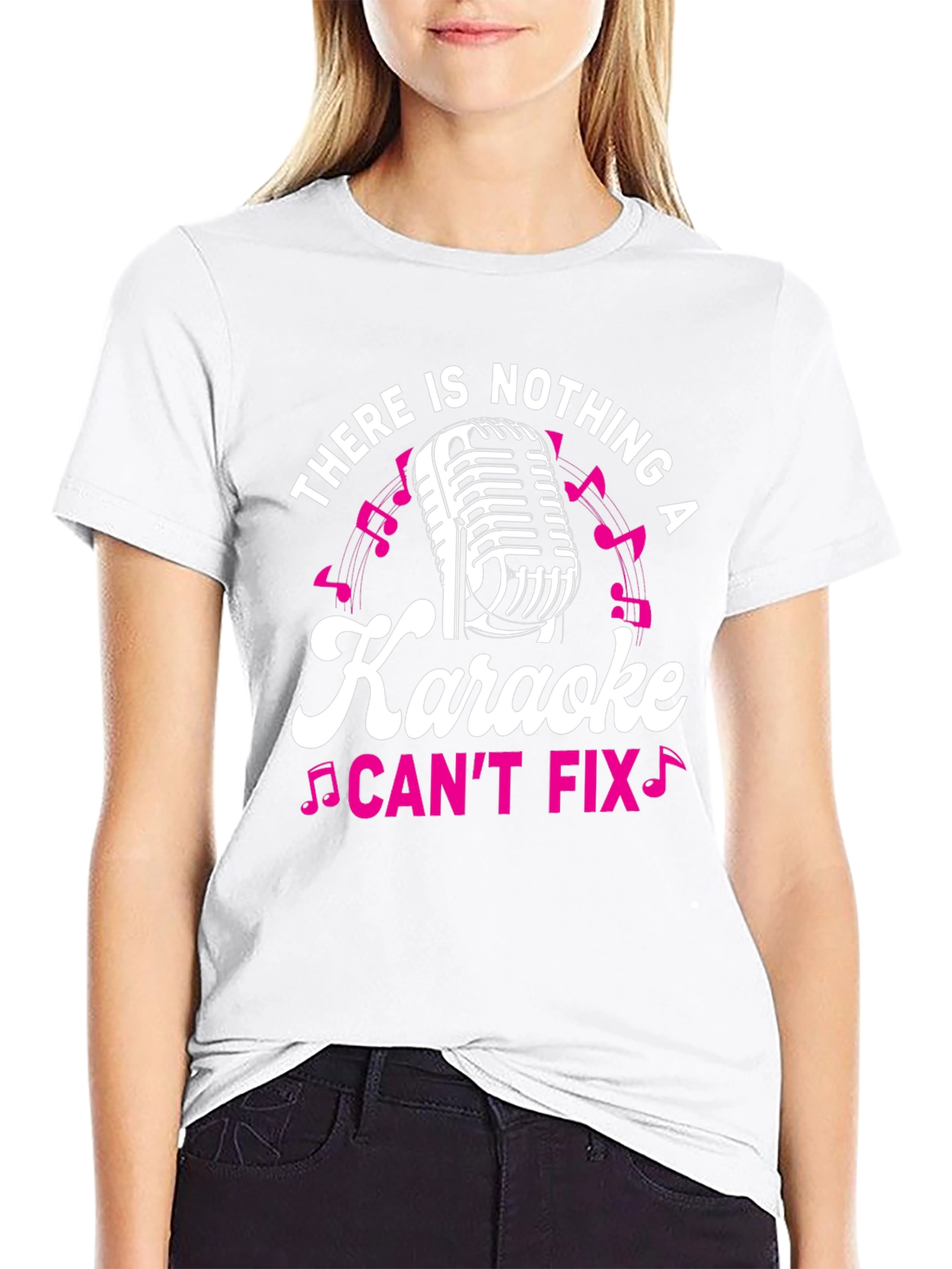 Black Karaoke Fix T-Shirt - Music Lover Tee view 9