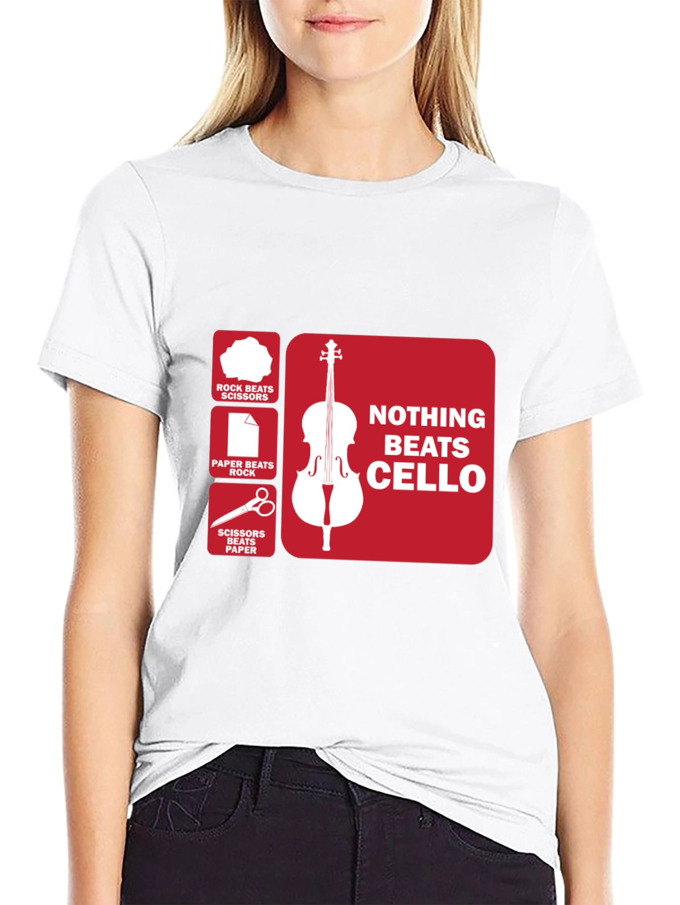 Black Nothing Beats Cello T-Shirt - Rock, Paper, Scissors  view 9