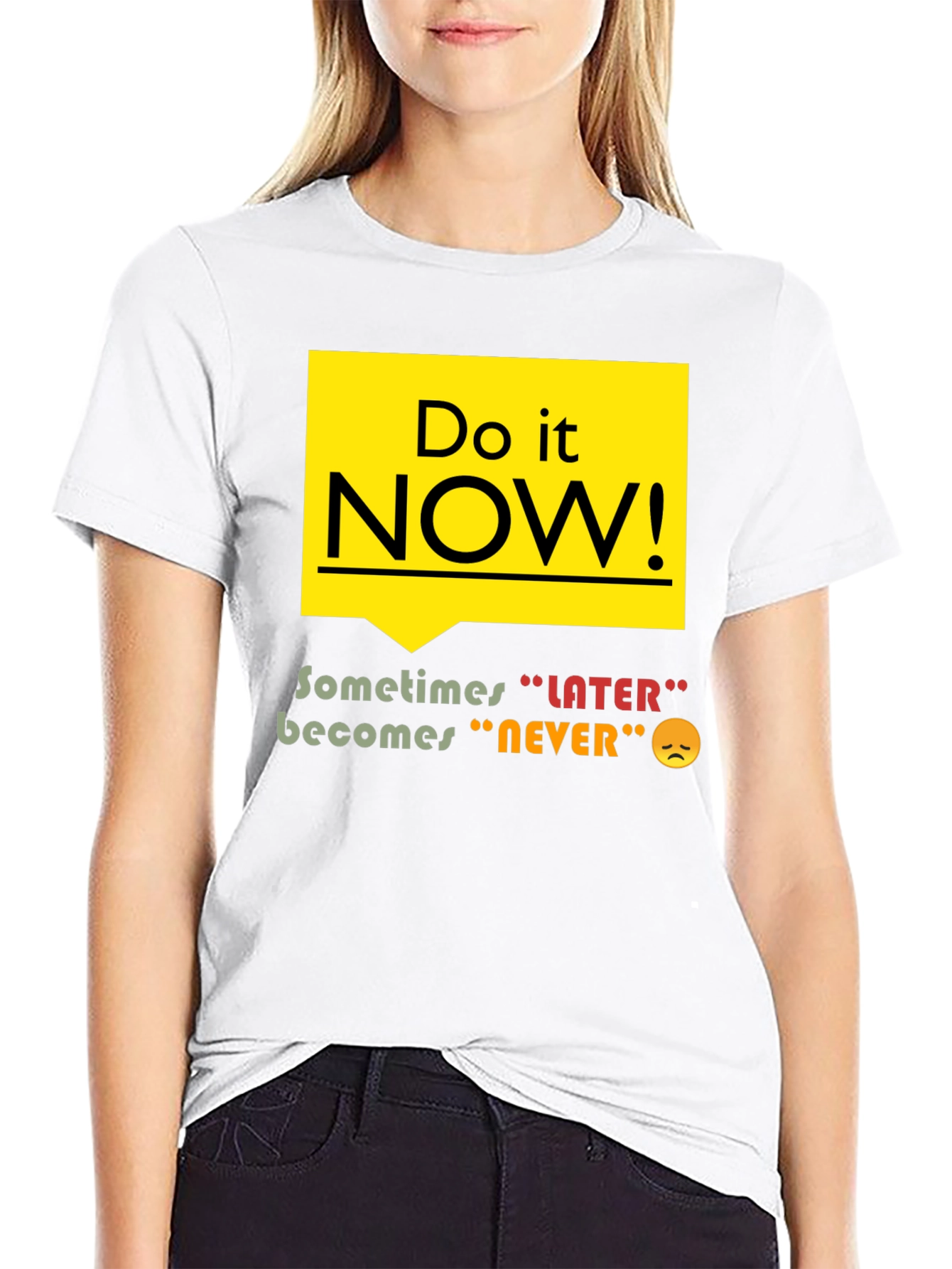 Black Do It Now T-Shirt - Motivational Graphic Tee view 9