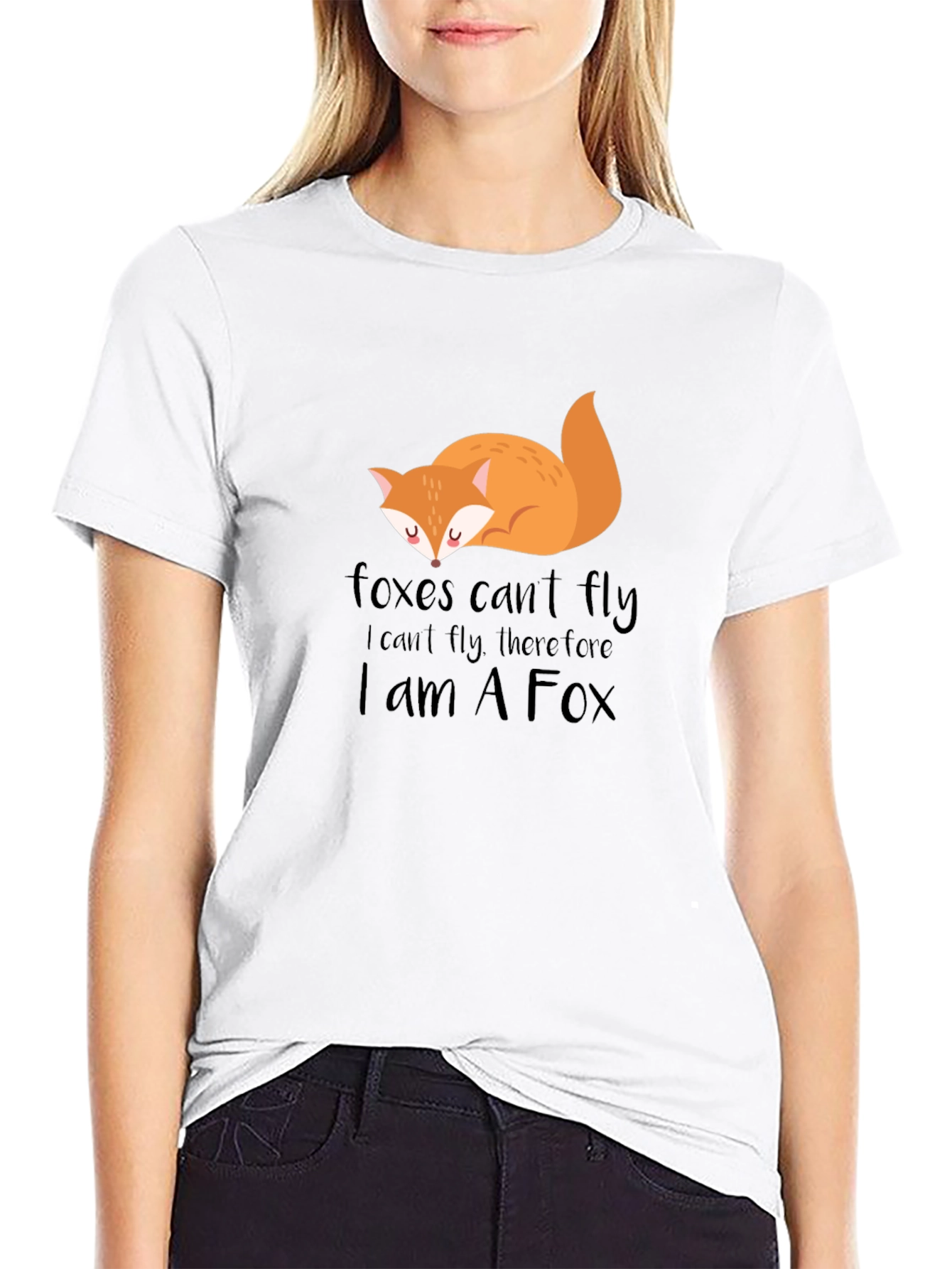 Black Foxes Can't Fly T-Shirt - Funny Animal Tee view 9