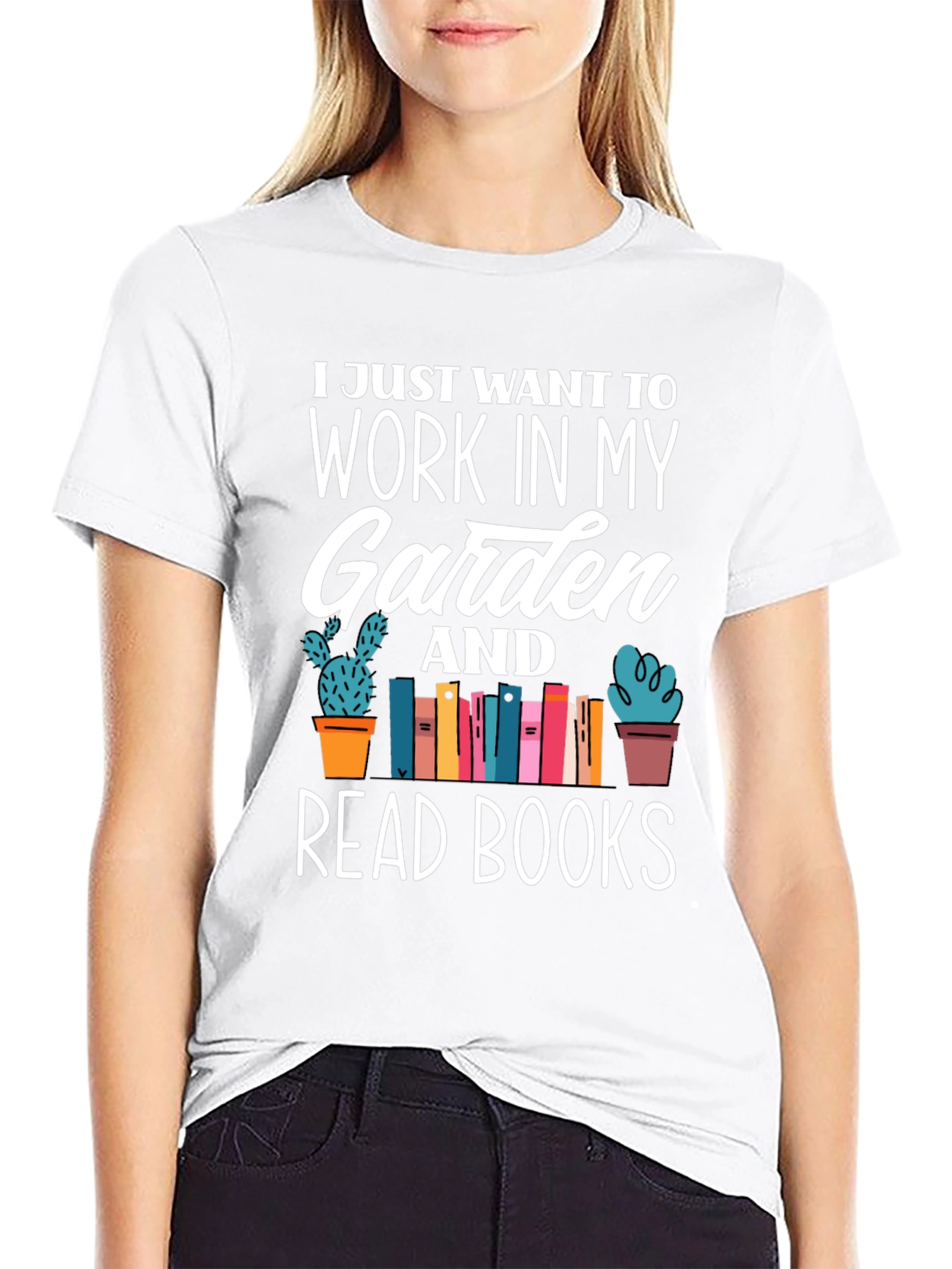 Black Gardening & Reading T-Shirt - Work In My Garden view 9
