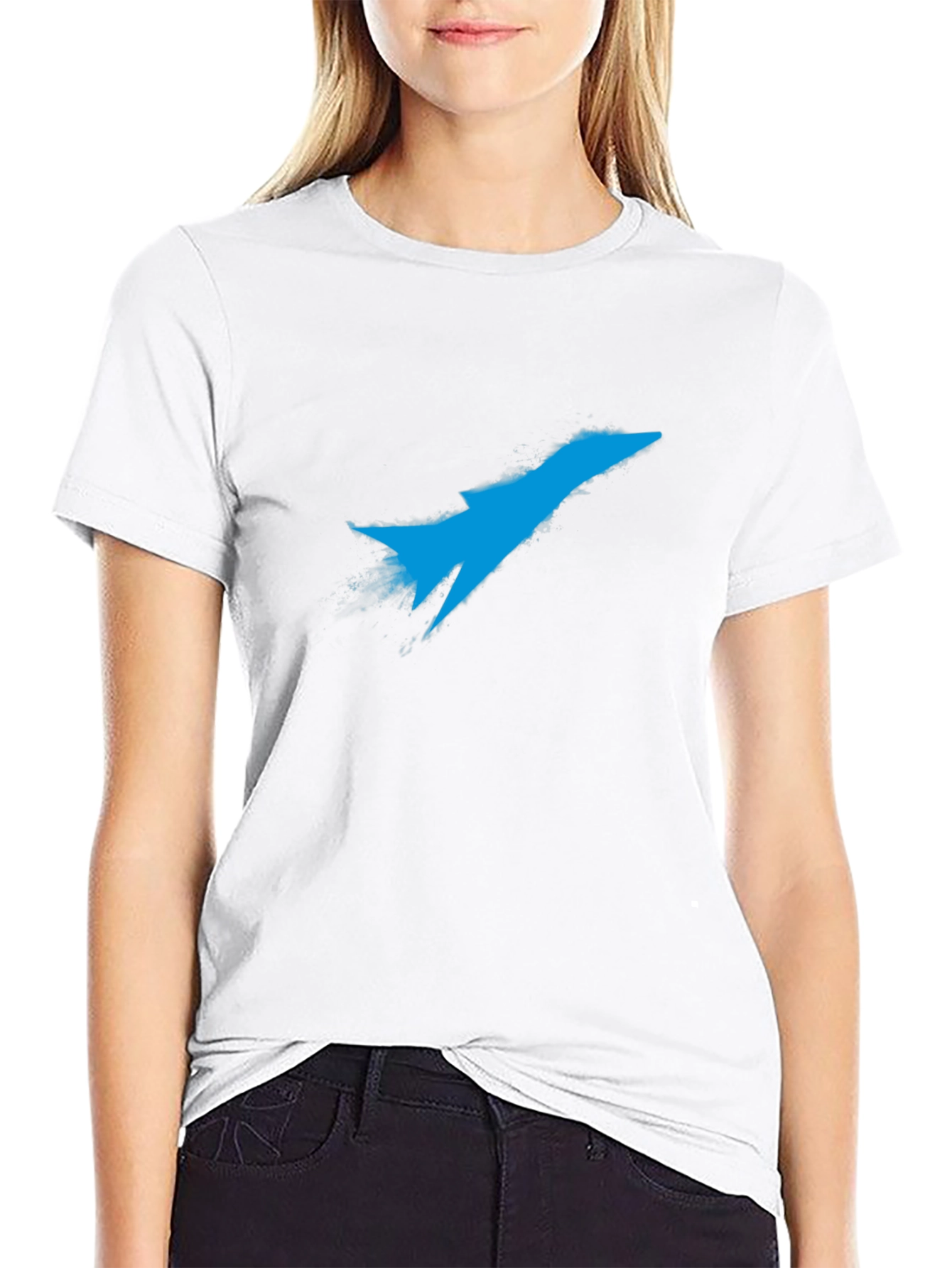 Black Jet Fighter Graphic T-Shirt - Black view 9