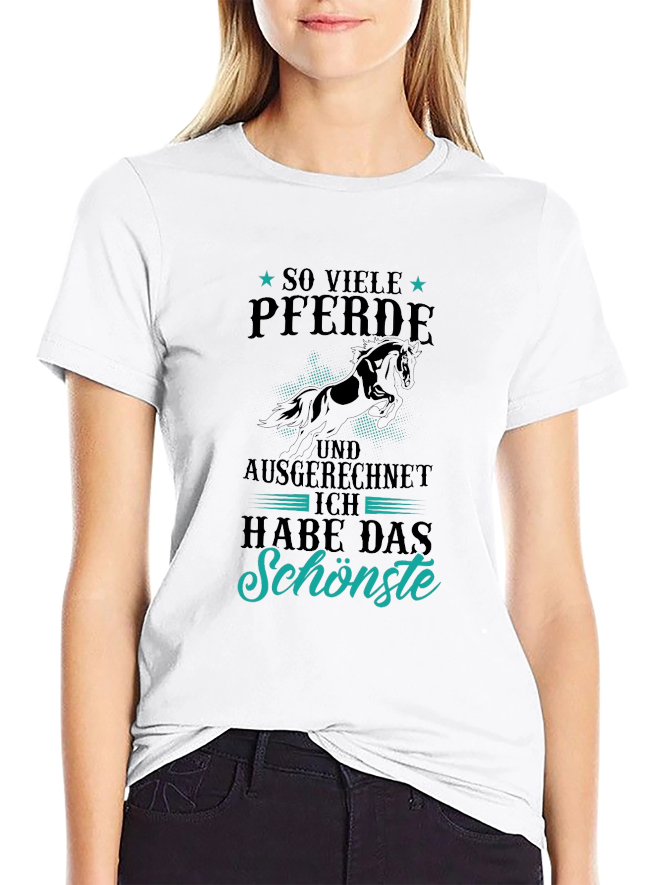 Black Horse Lover T-Shirt: So Viele Pferde, Schönste view 9
