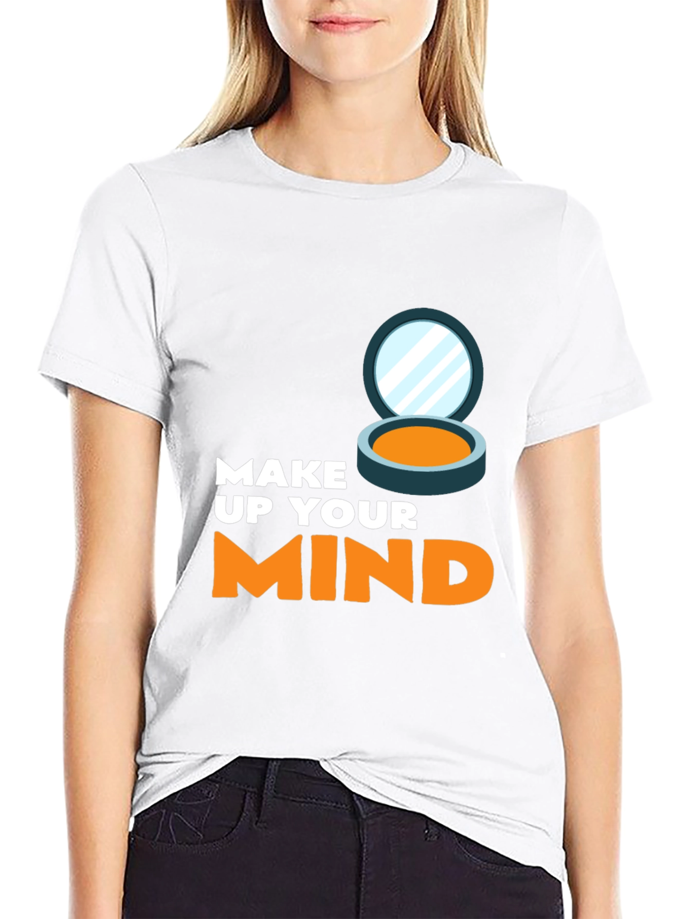 Black Make Up Your Mind Graphic Tee view 9