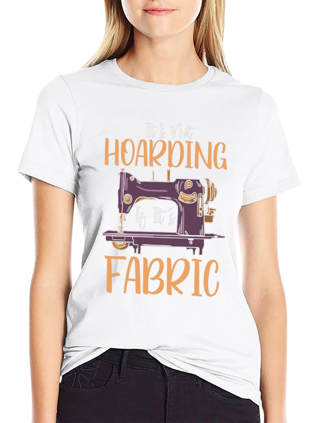 Black It's Not Hoarding Fabric T-Shirt view 9
