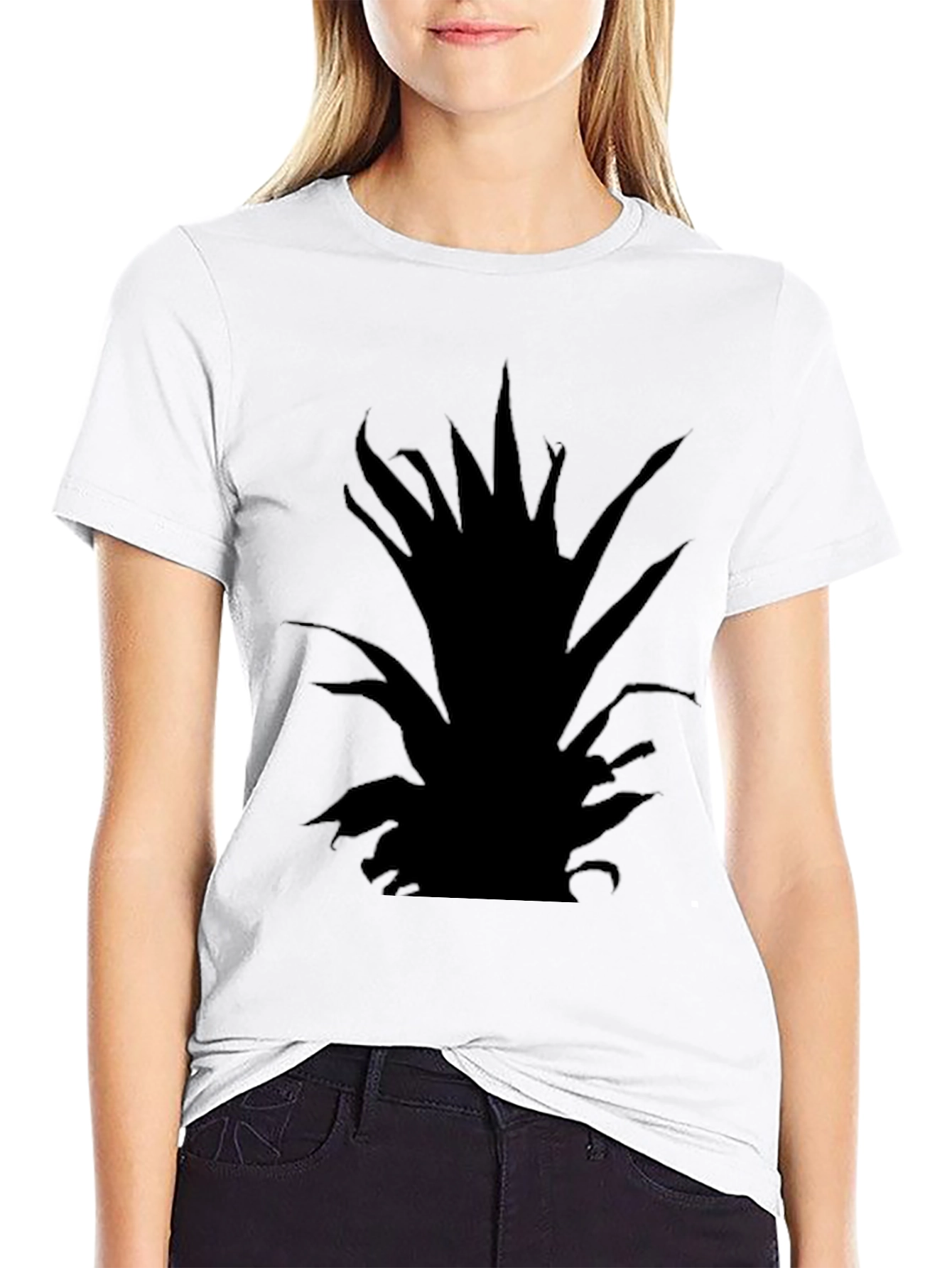 Black Abstract Graphic Black T-Shirt view 9