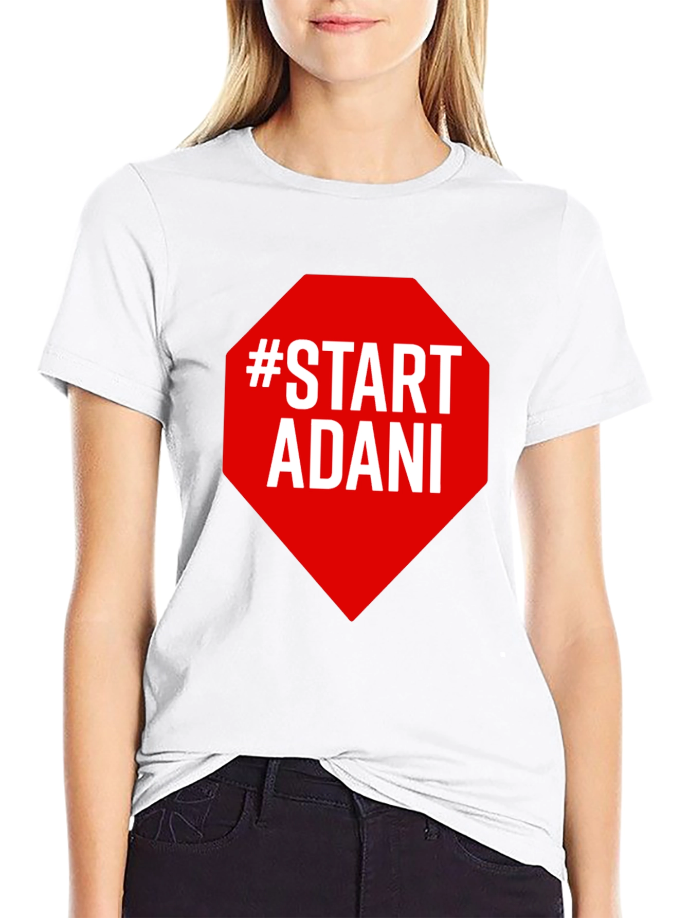 Black Start Adani Black Graphic Tee - Trendy Slogan T-Shirt view 9