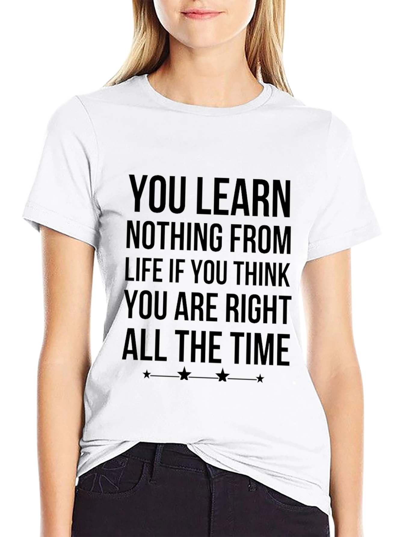 Black Inspirational Quote Black T-Shirt view 9